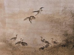 Antiques Japanese Folding Screen, Edo Period