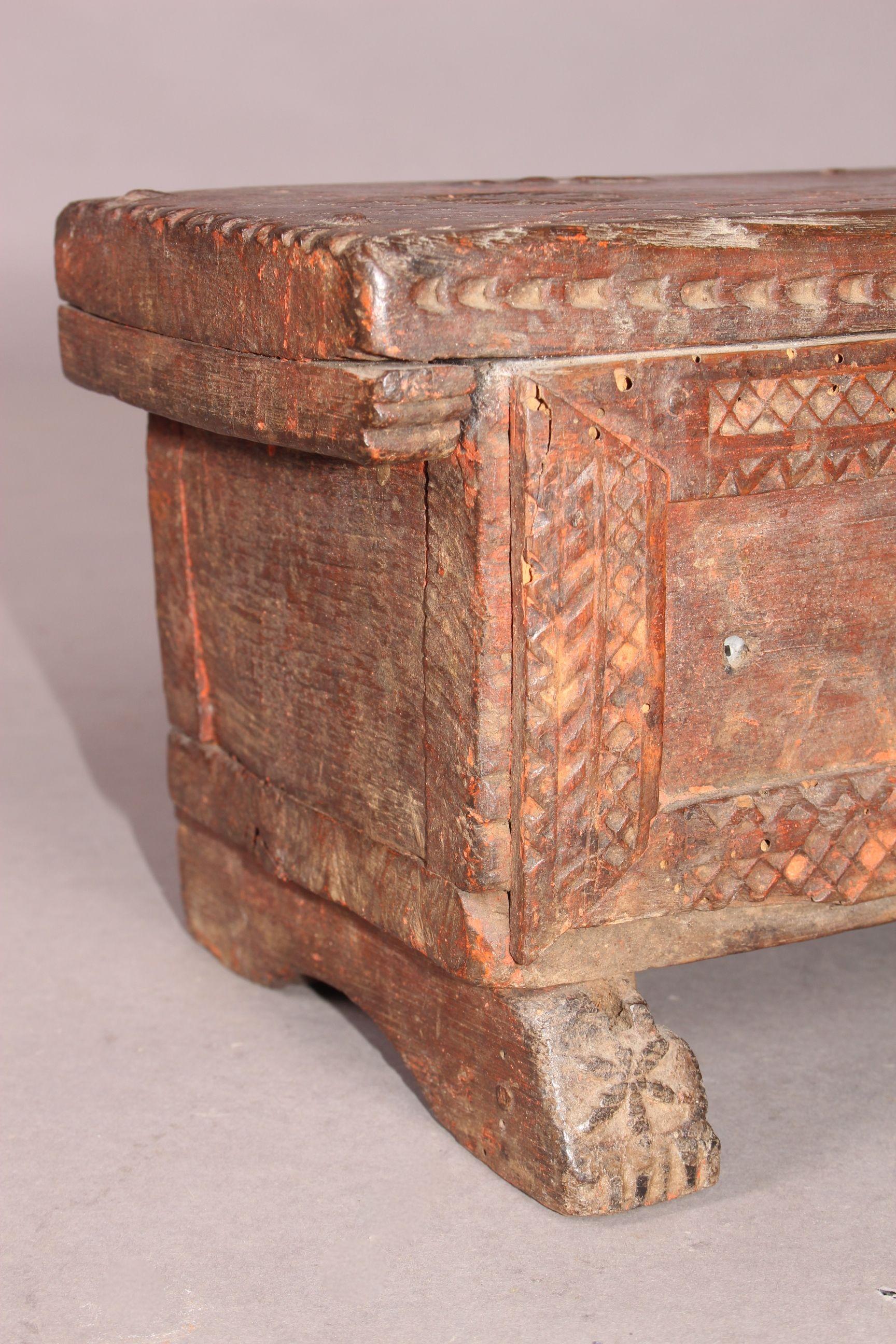 Metal Antiques Small Spanish Trunk For Sale