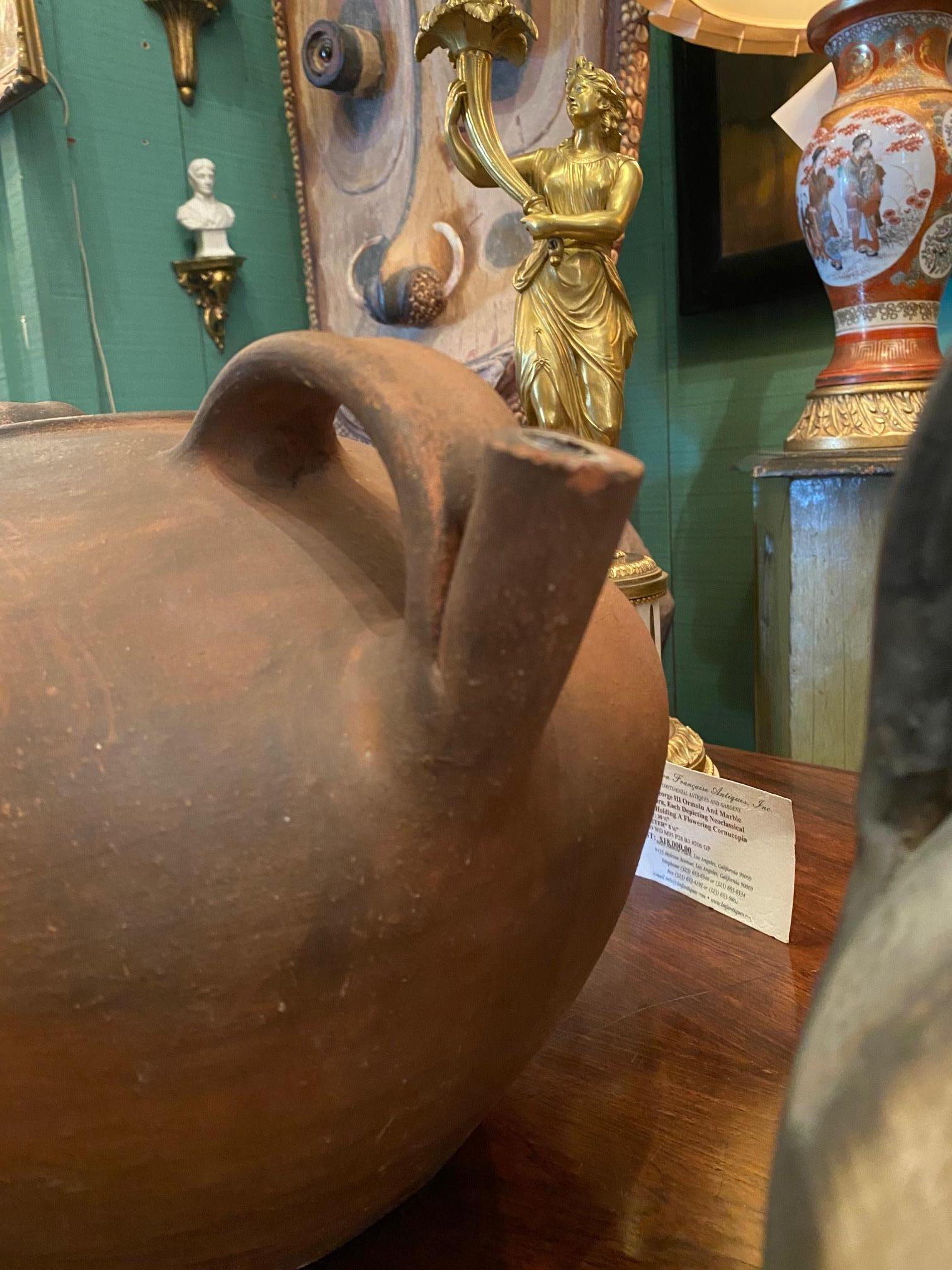Antiquitäten Wasserhalter Keramik Handmade Krug Vase Tafelaufsatz Los Angeles CA im Angebot 2