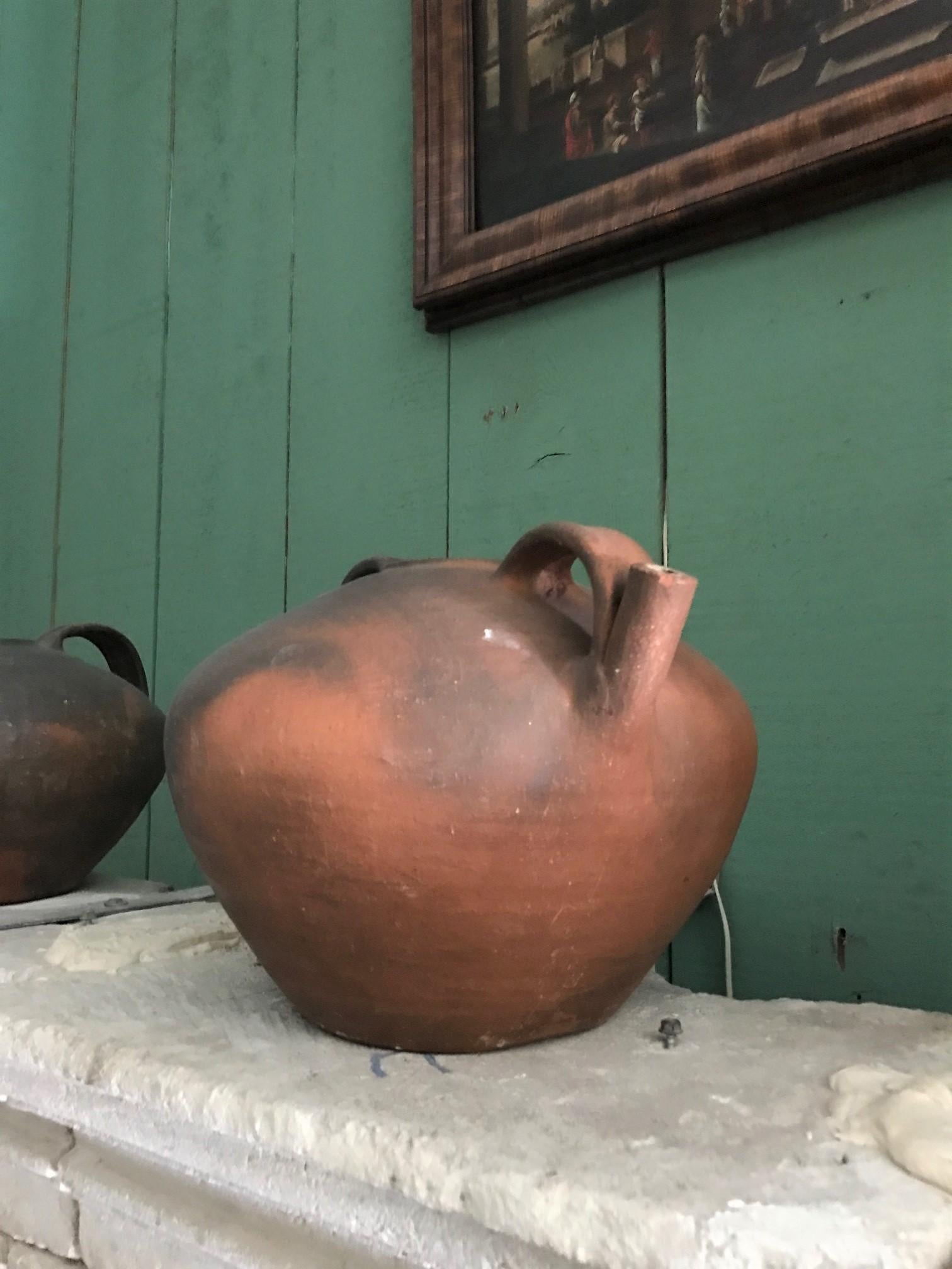 Antiquitäten Wasserhalter Keramik Handmade Krug Vase Tafelaufsatz Los Angeles CA im Angebot 6