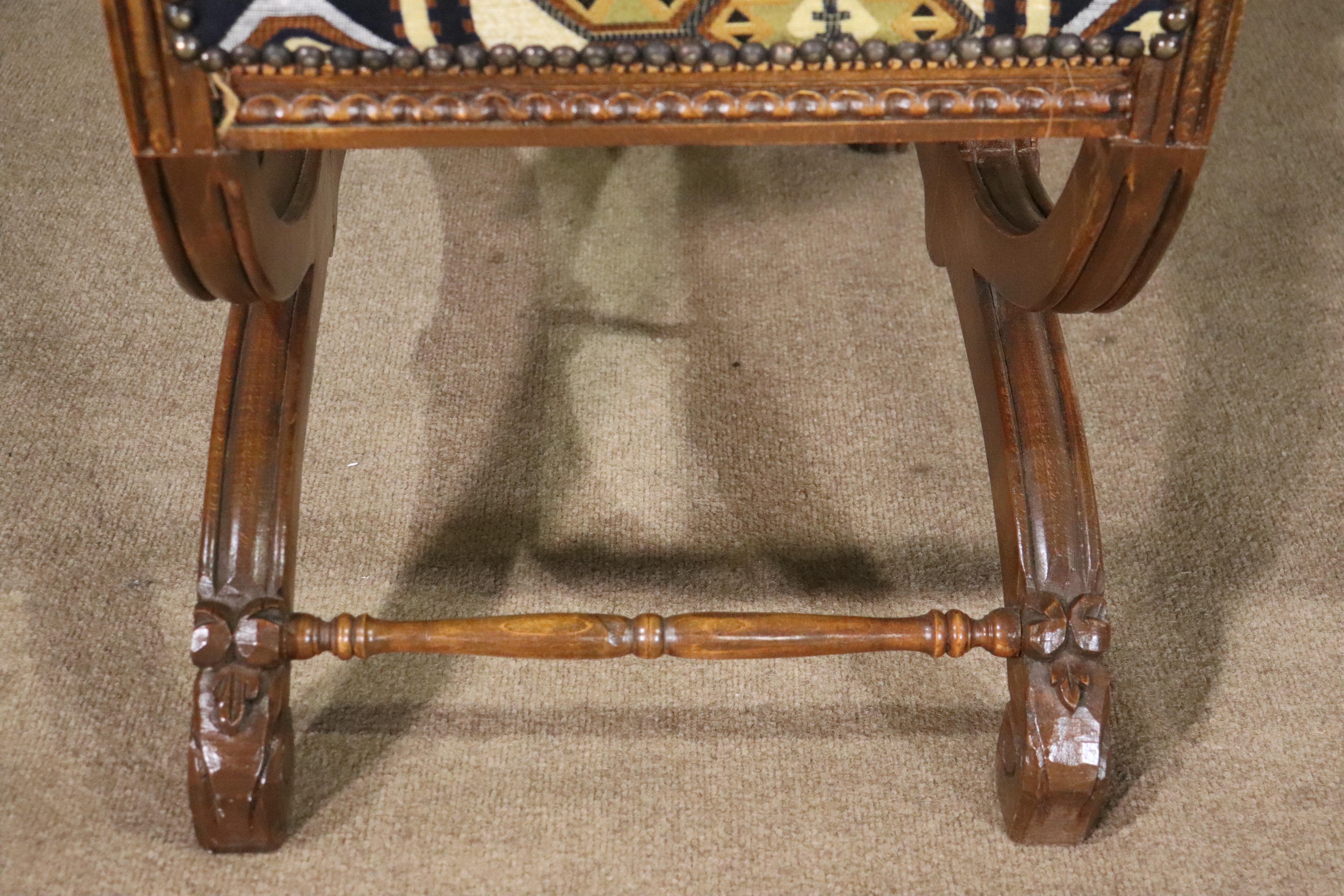 Antiques X-Base Footstool For Sale 1
