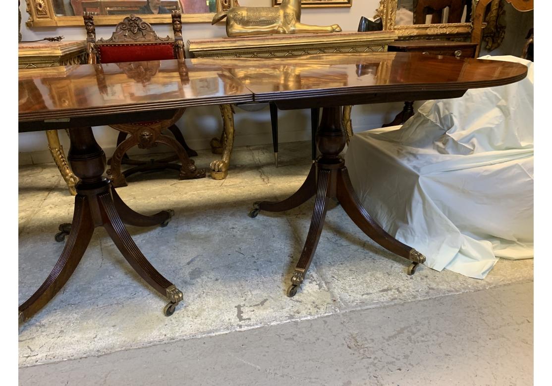 AntiqueSolid Mahagoni Regency Style 5 Pedestal Esszimmer Tisch für Restoratio im Angebot 7