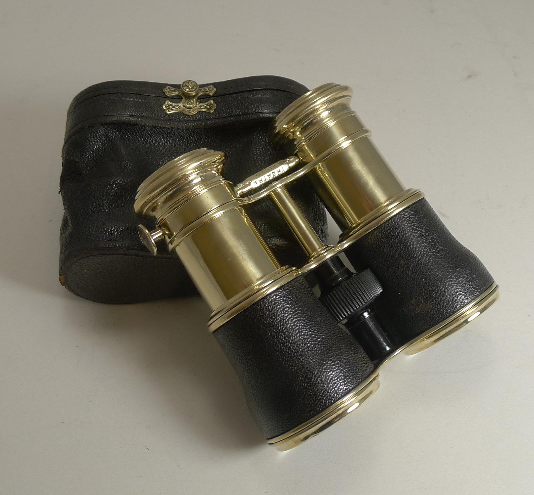 Edwardian Antique Triple Optic Binoculars, Marine / Theatre / Field circa 1900 by LeMaire