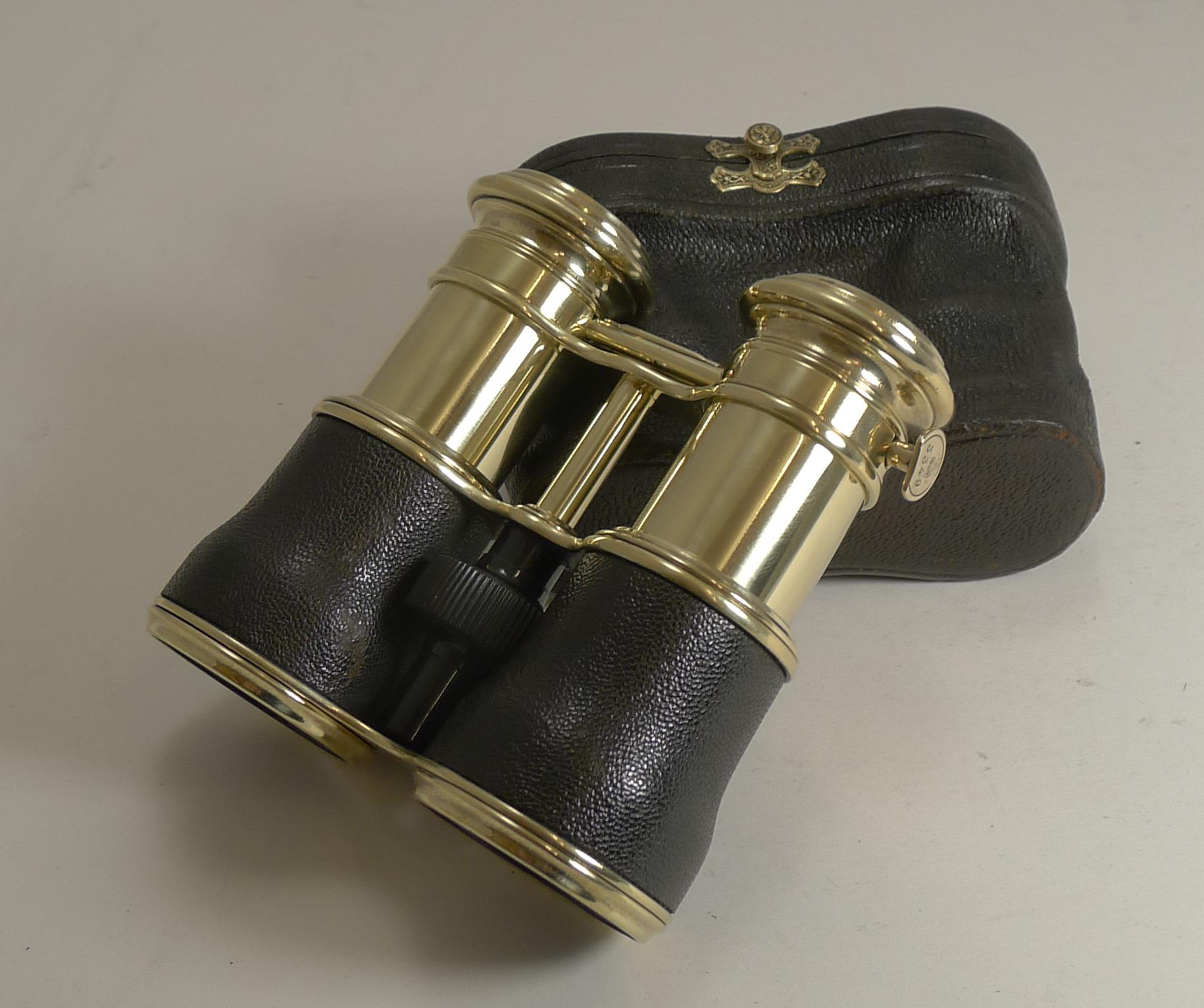 French Antique Triple Optic Binoculars, Marine / Theatre / Field circa 1900 by LeMaire