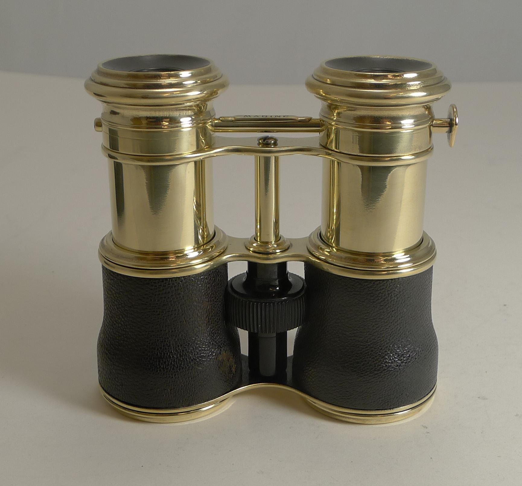 Early 20th Century Antique Triple Optic Binoculars, Marine / Theatre / Field circa 1900 by LeMaire