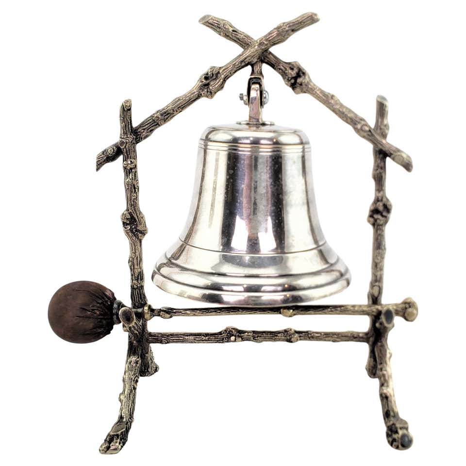 Bell Made From Shell Antique Victorian Dinner Bell with a Figural Bird Handle and Set Shells ...