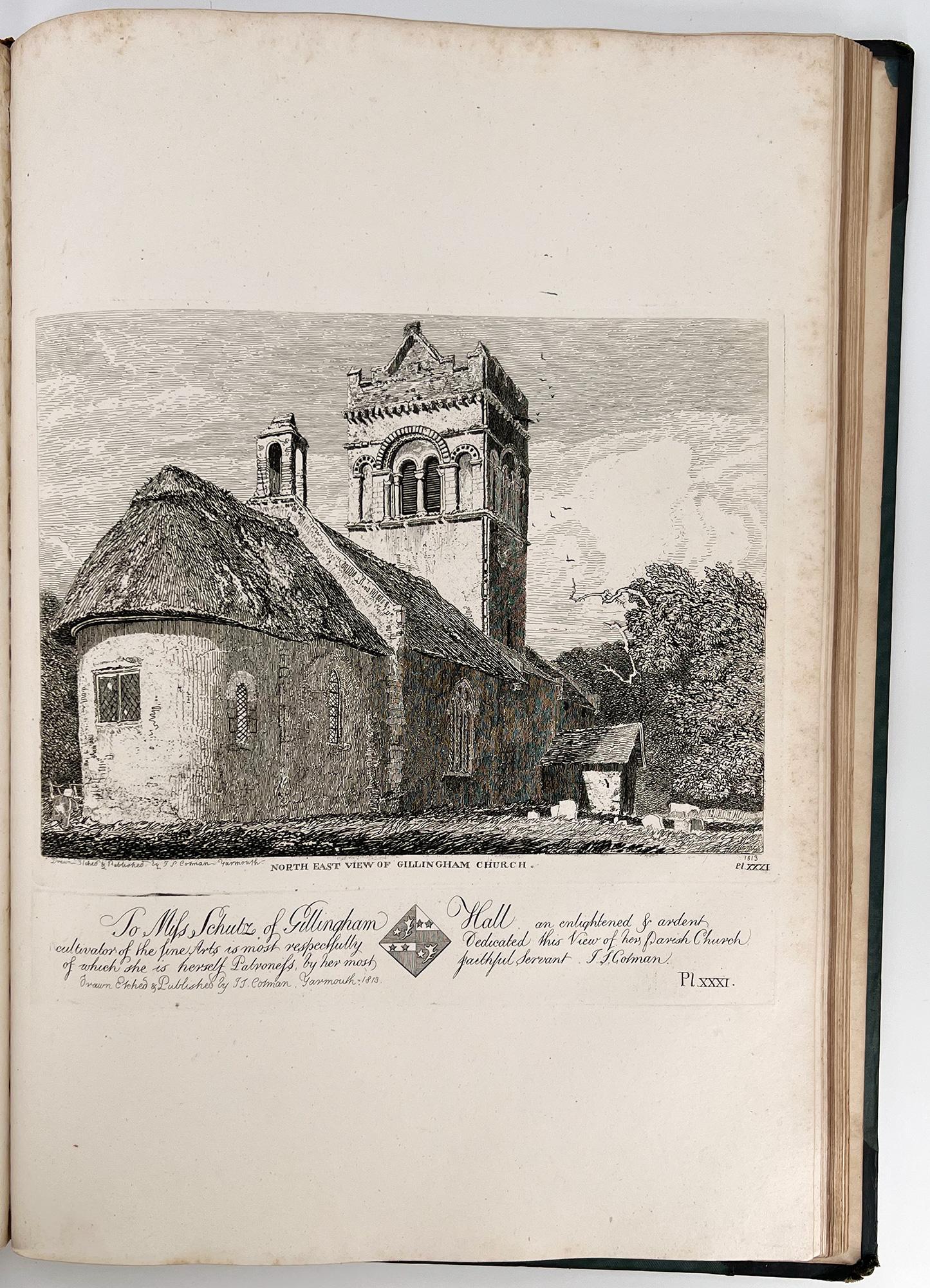 Antiquities of Norfolk par John S. Cotman - 1818, avec TROIS gravures supplémentaires Bon état - En vente à Middletown, NY