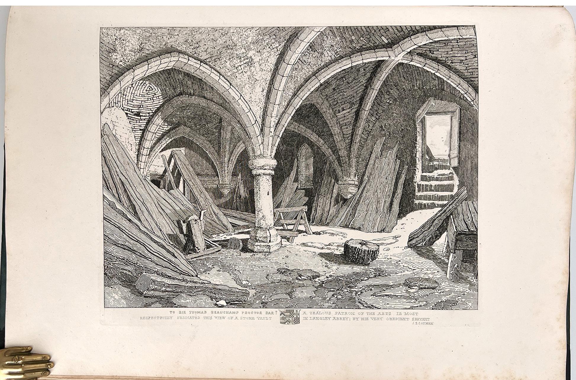 XIXe siècle Antiquities of Norfolk par John S. Cotman - 1818, avec TROIS gravures supplémentaires en vente