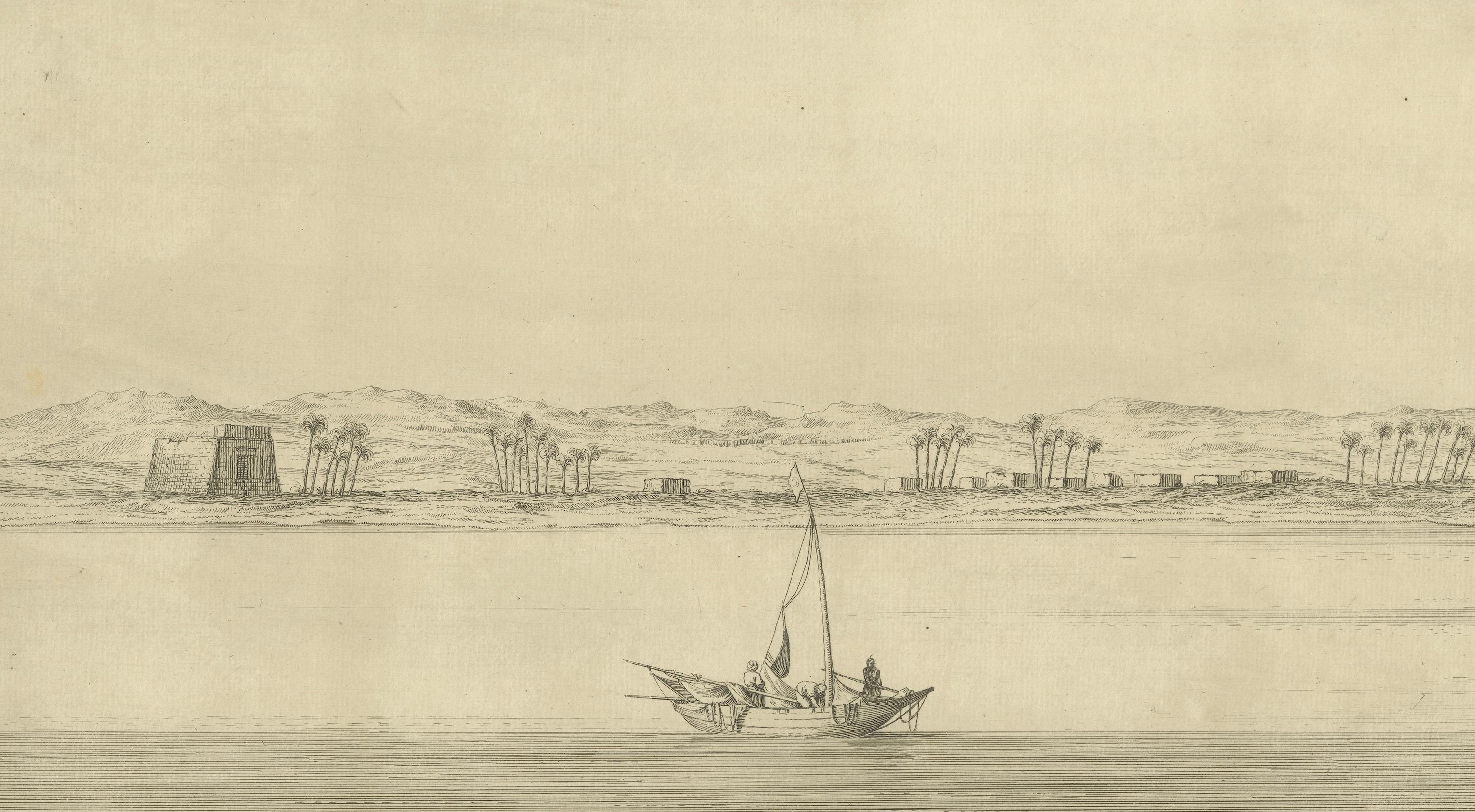 Antiquities of Sahdaab near the First Cataract – Egypt Engraving, c.1755