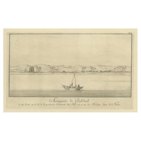 Antiquities of Sahdaab near the First Cataract – Egypt Engraving, c.1755