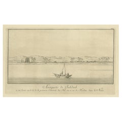 Antichità di Sahdaab vicino alla Prima Cataratta - Incisione egiziana, 1755 ca.