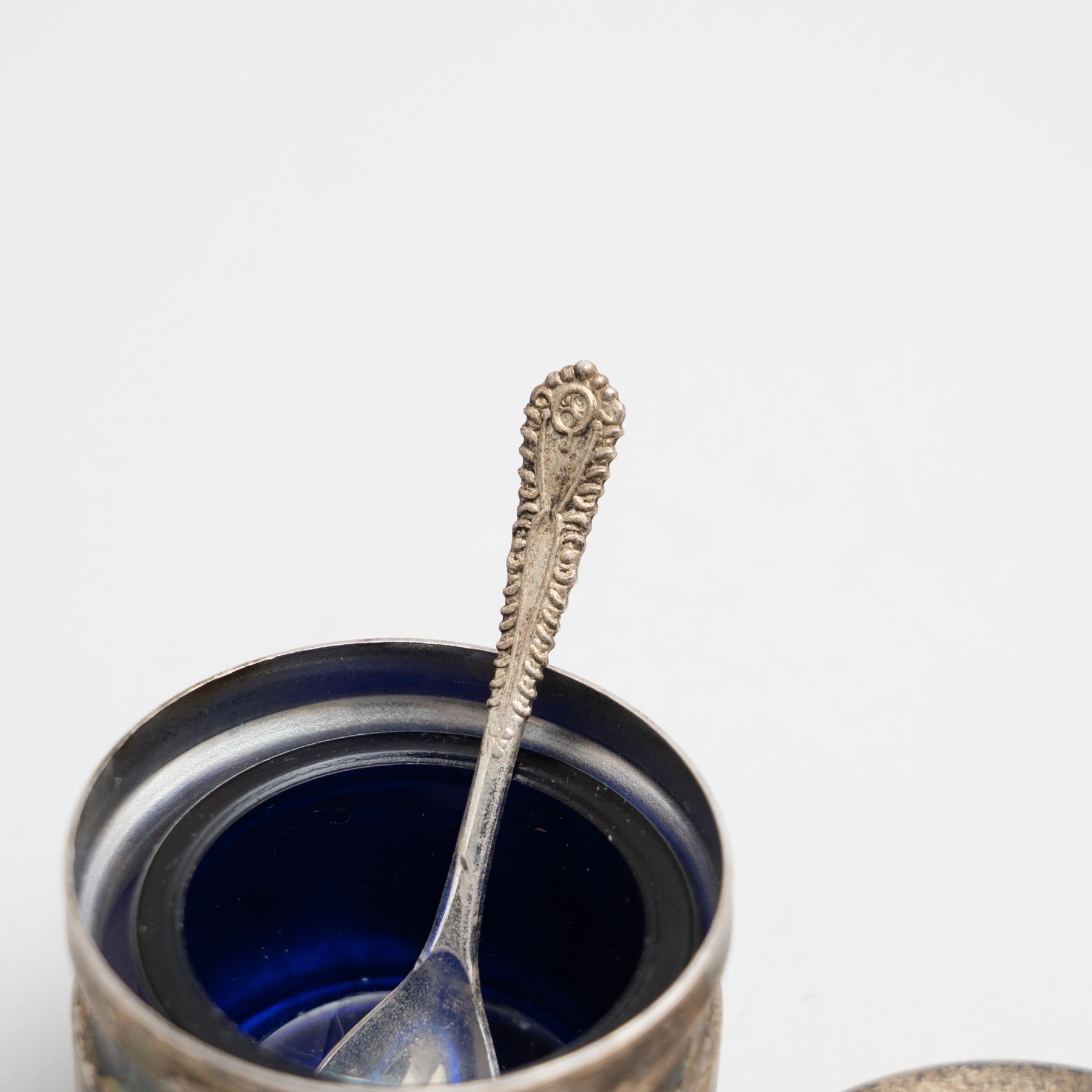 Antiqure Catalan Metal Cruet Set, circa 1940 For Sale 11