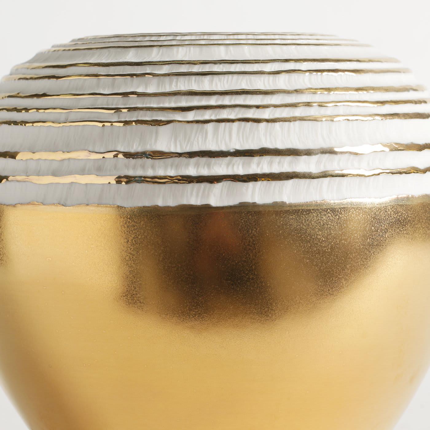 Italian Antithesis Gold Sphera Vase For Sale