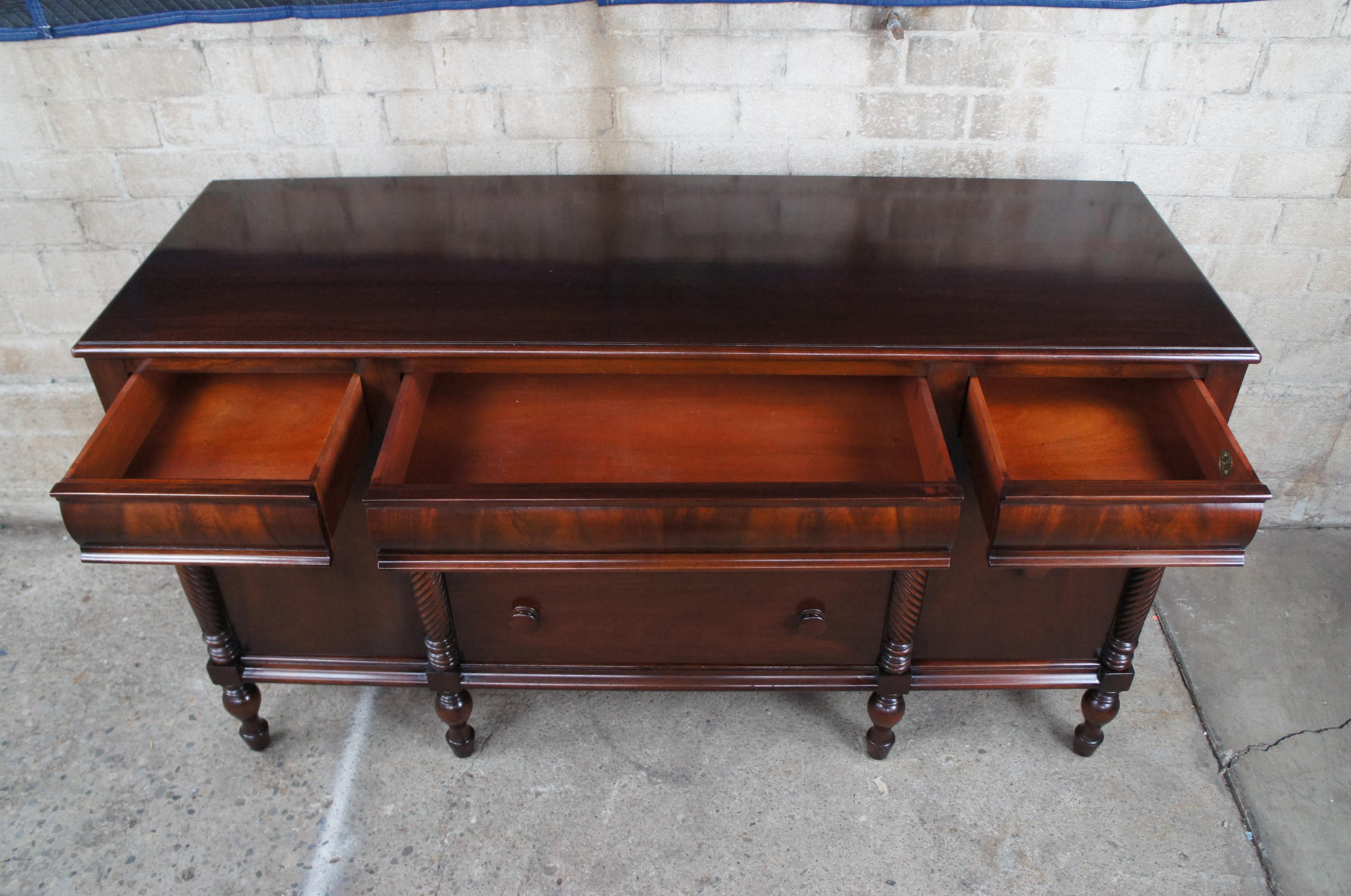 Antiuqe Berkey & Gay American Empire Crotch Mahogany Buffet Sideboard Server 5