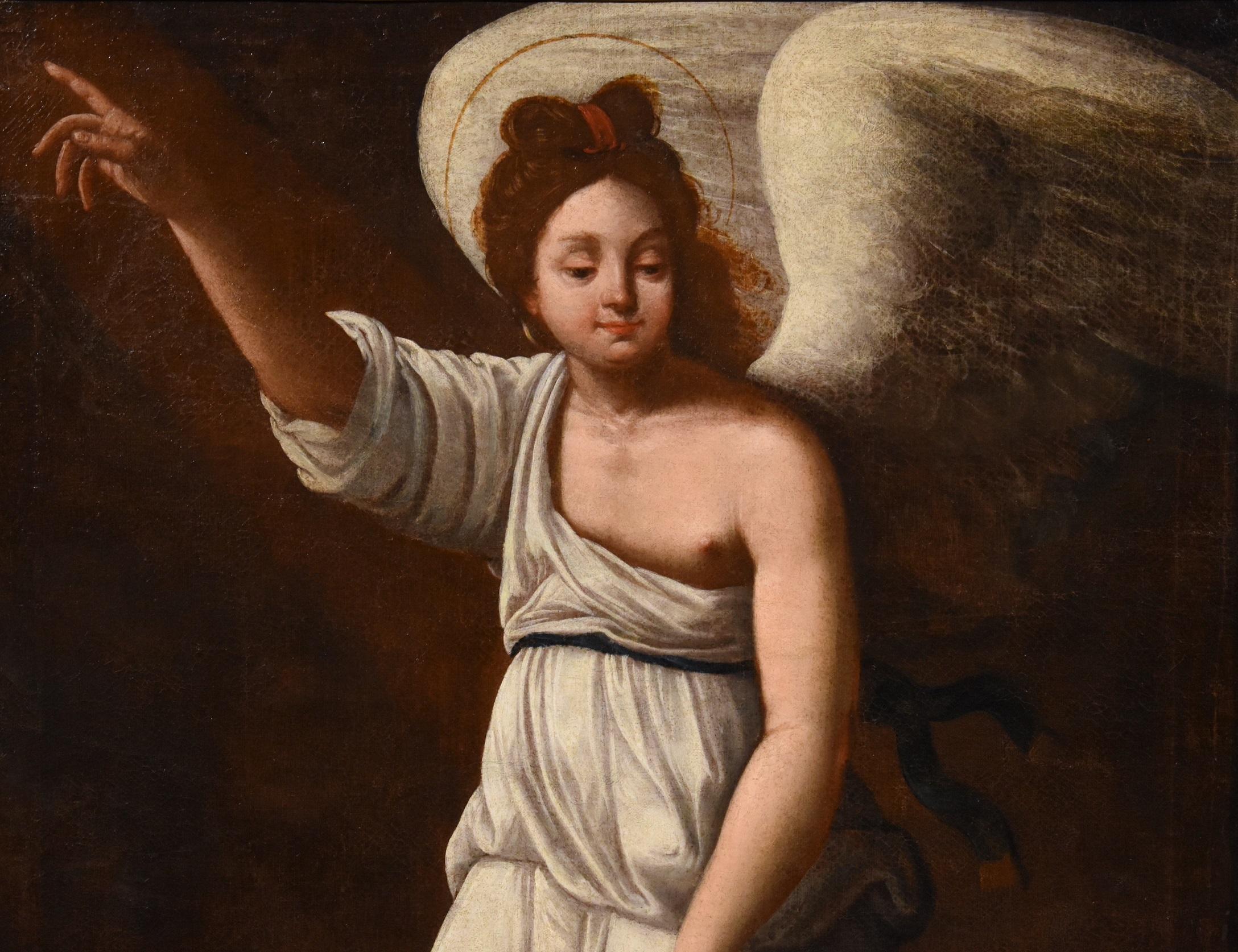 Guardian Angel Gramatica Paint Oil on canvas Old master 17th Century Religious 8