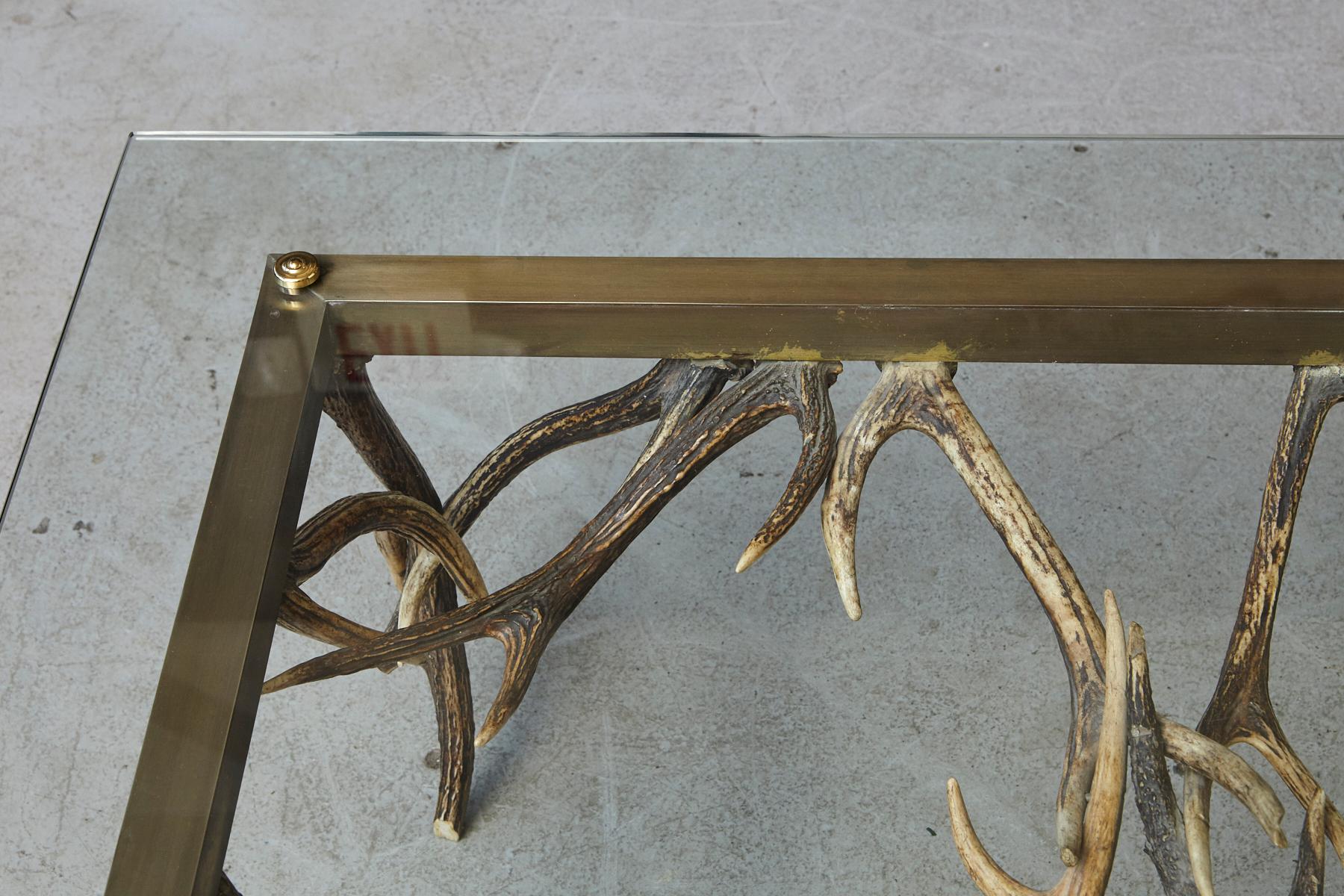 Late 20th Century Antler and Brass Coffee Table Attributed to Anthony Redmile, circa 1970s