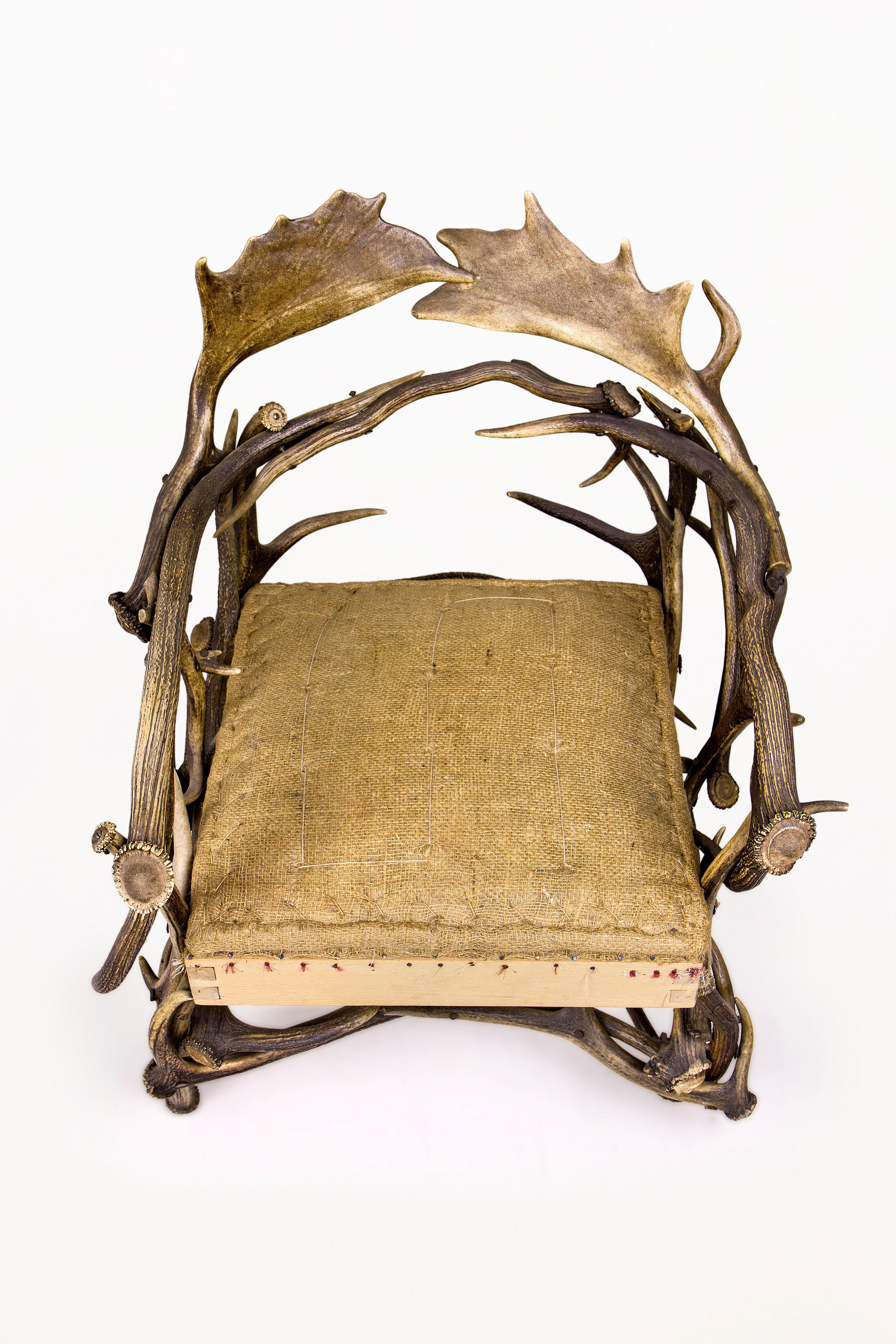 Antler Armchair, circa 1920, United Kingdom In Good Condition In Girona, Spain