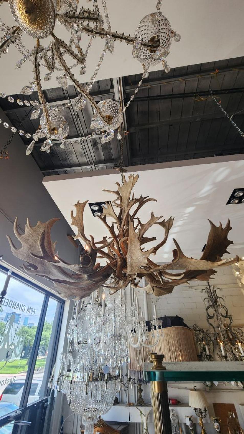 Araña de estilo americano Antler Cabin Estadounidense en venta