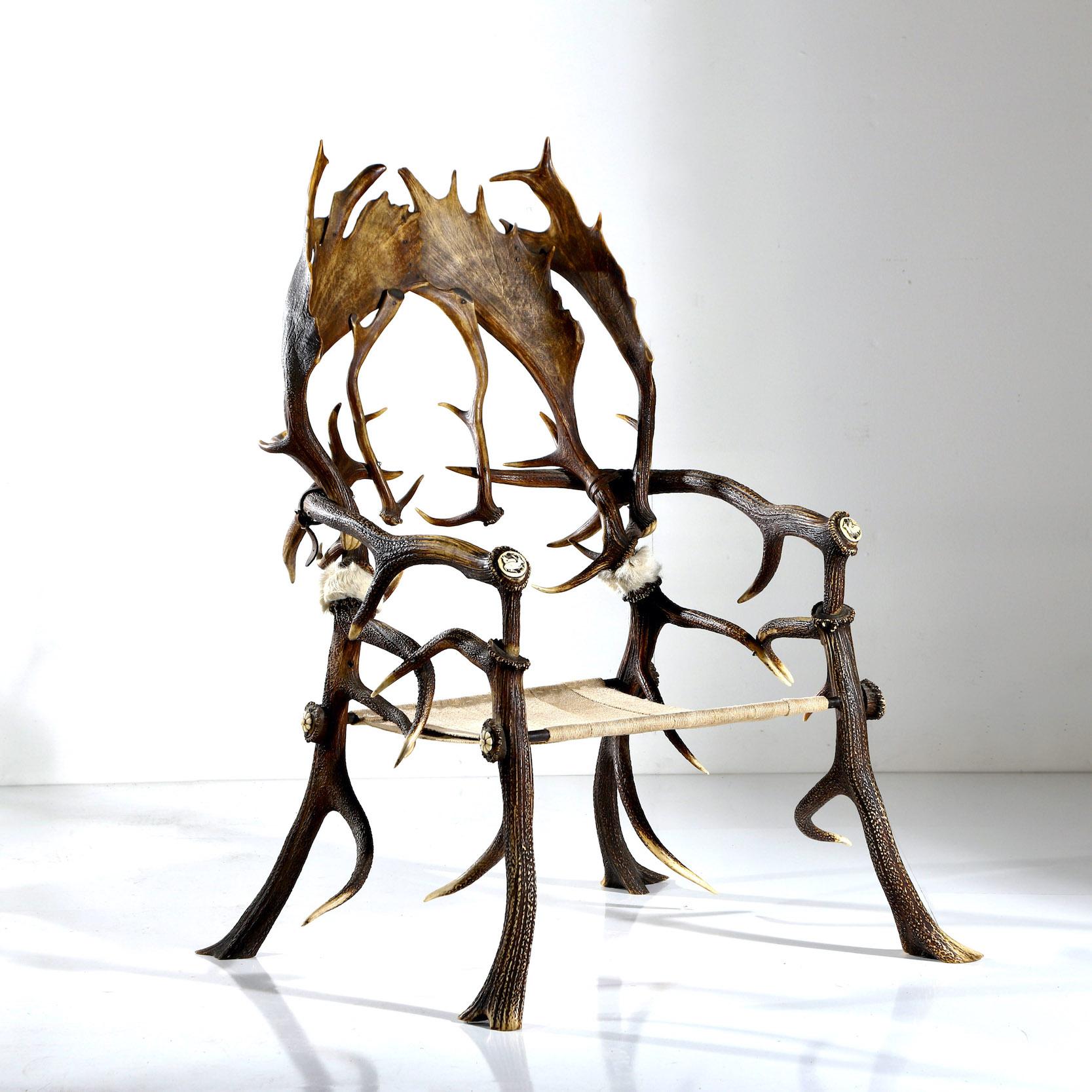 French Antler Chair For Sale
