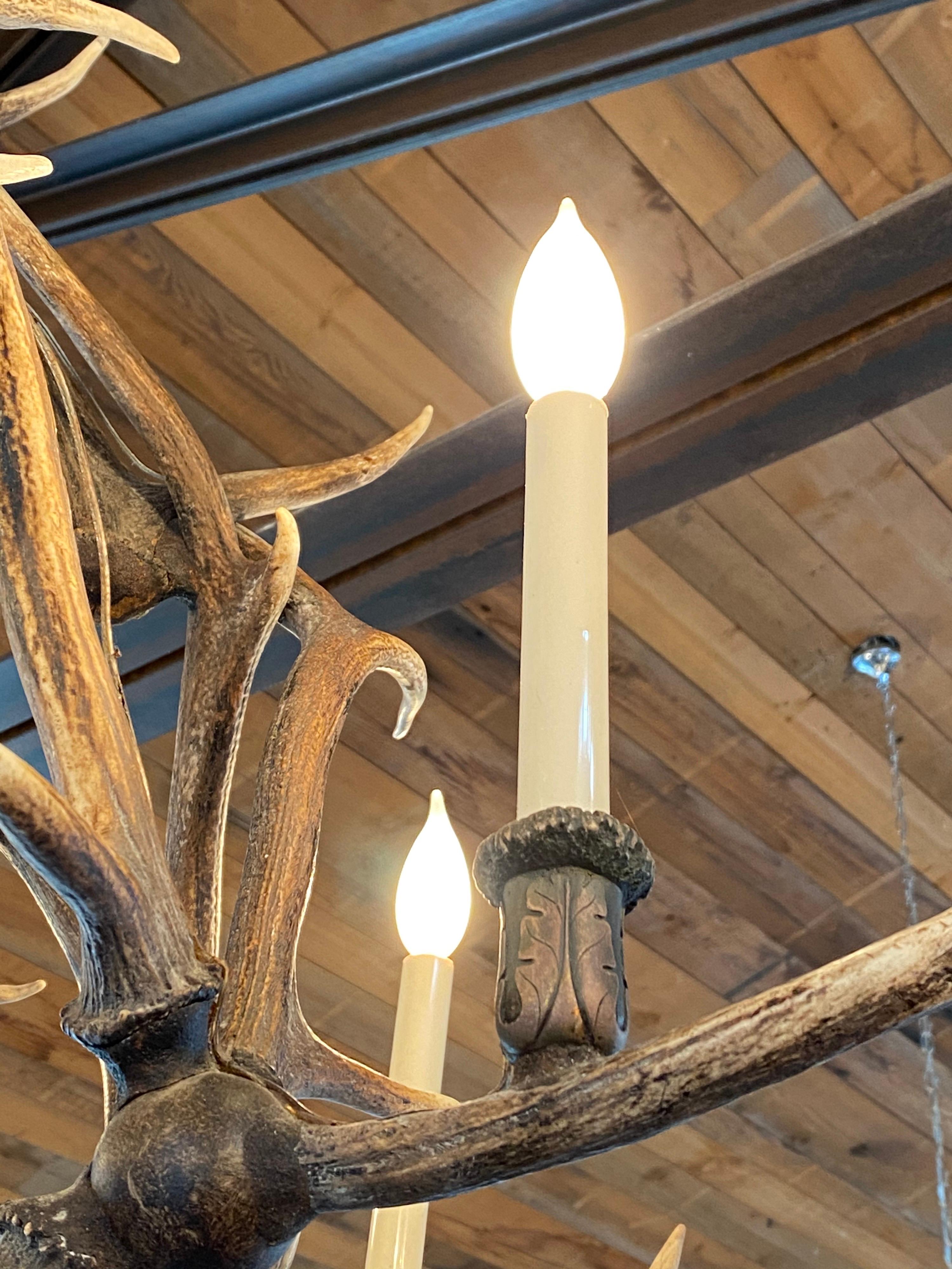 Metal Antler Chandelier with 6 Lights