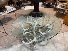 Antler Coffee Table W/ Glass Top