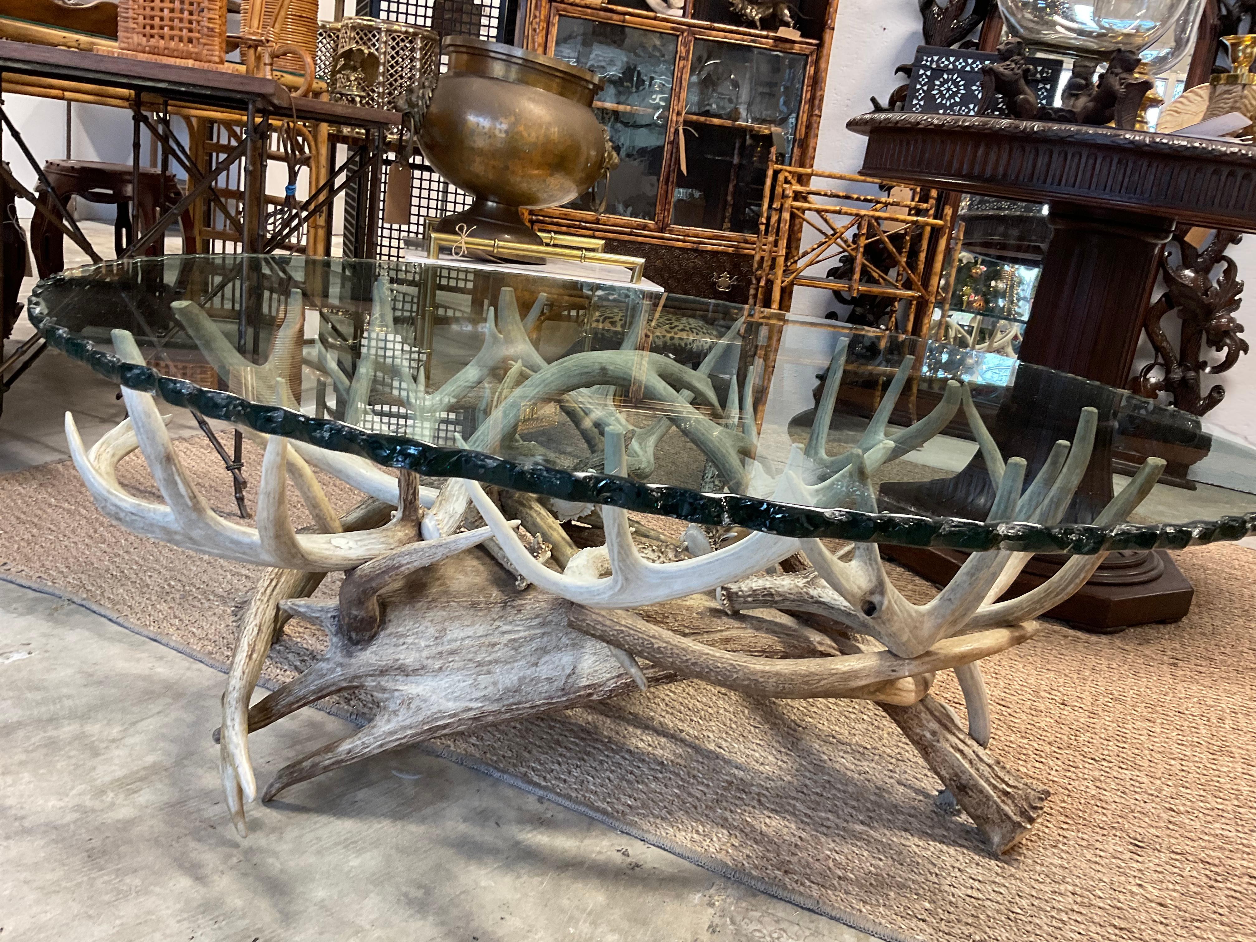 Other Antler Coffee Table W/ Glass Top