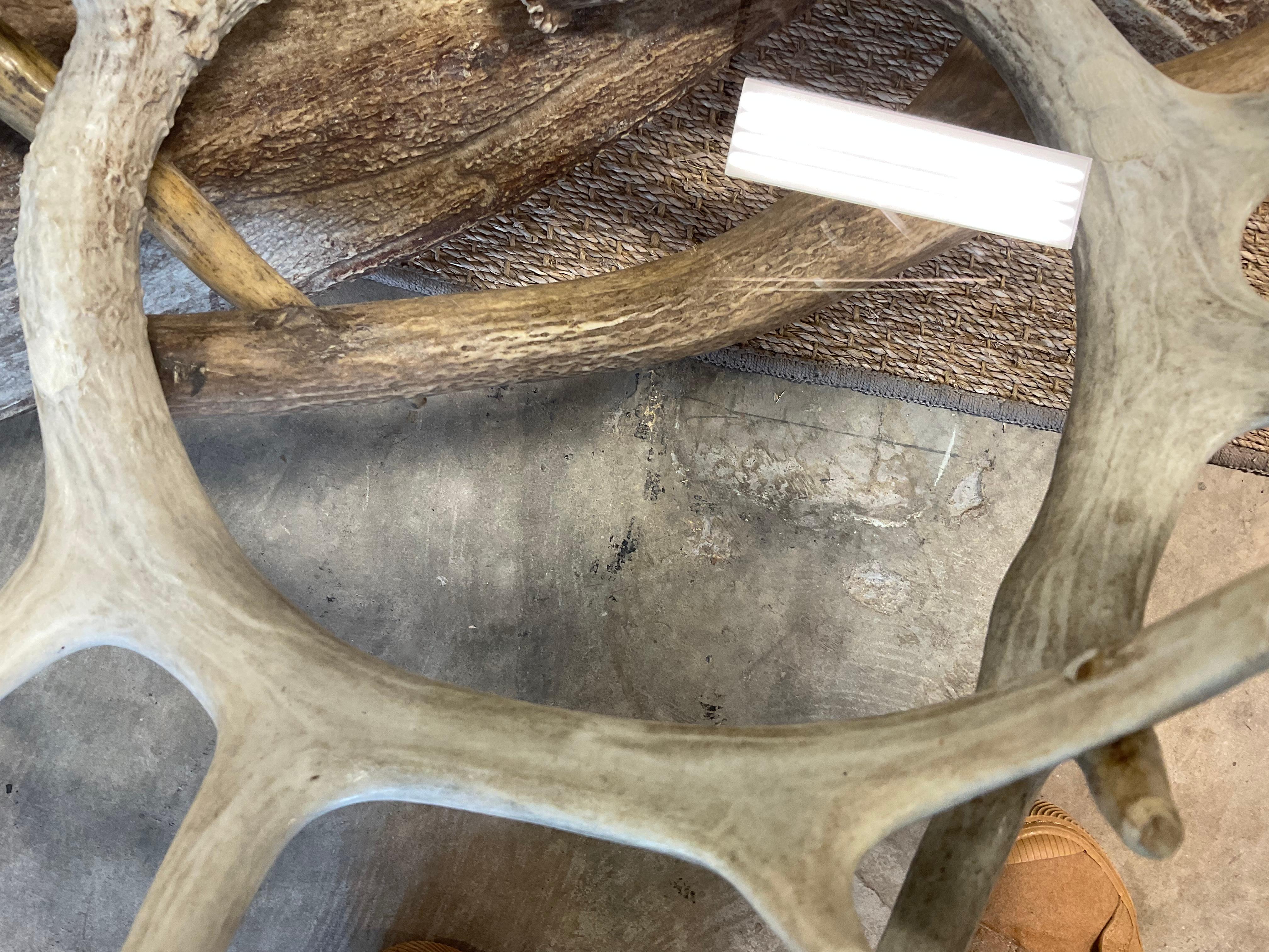 Antler Coffee Table W/ Glass Top 3