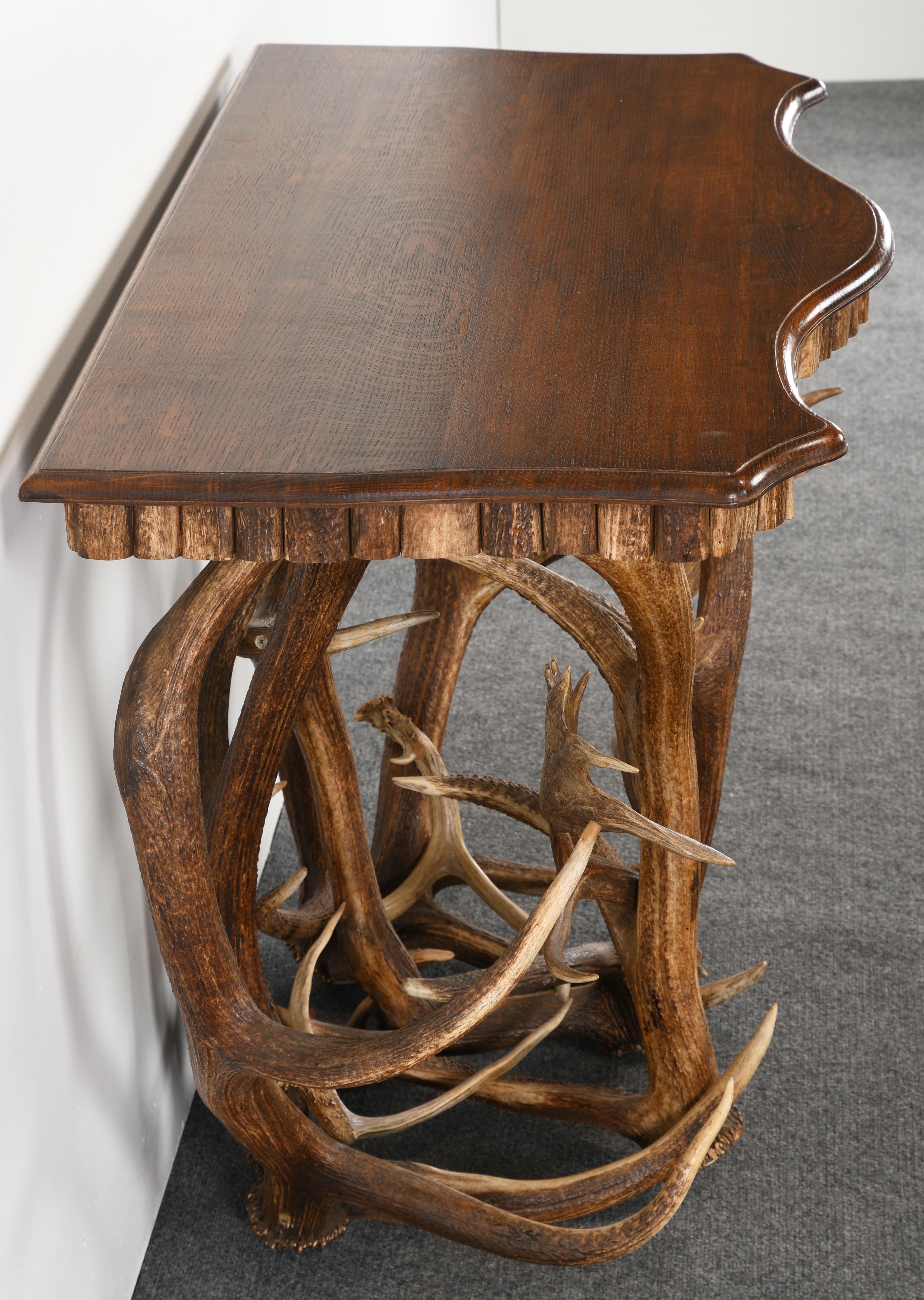 Antler Console after Anthony Redmile, 1980s In Good Condition In Hamburg, PA