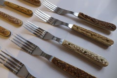 Antler cutlery set 1960 Blackforest