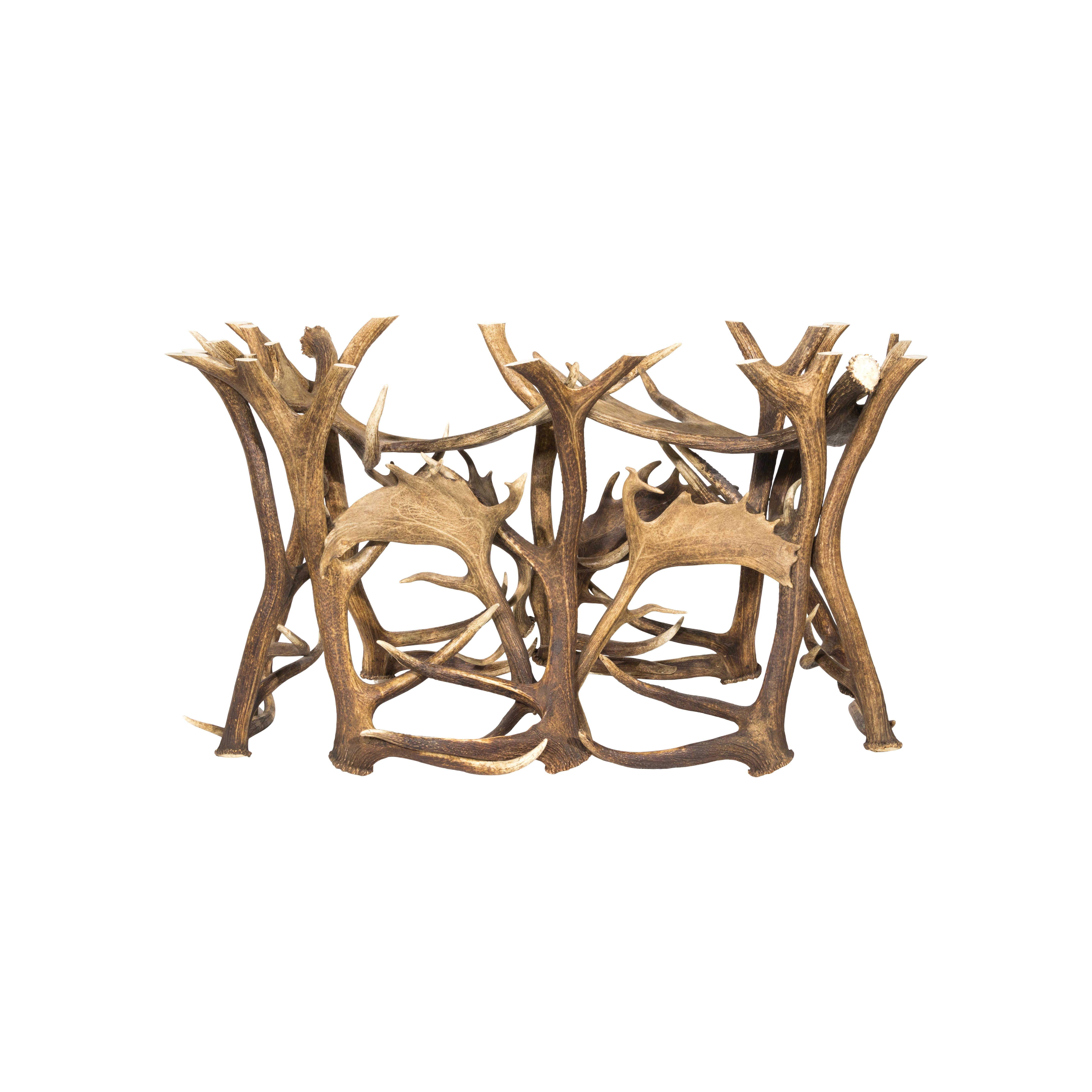 Hand-Crafted Antler Dining Room Table For Sale