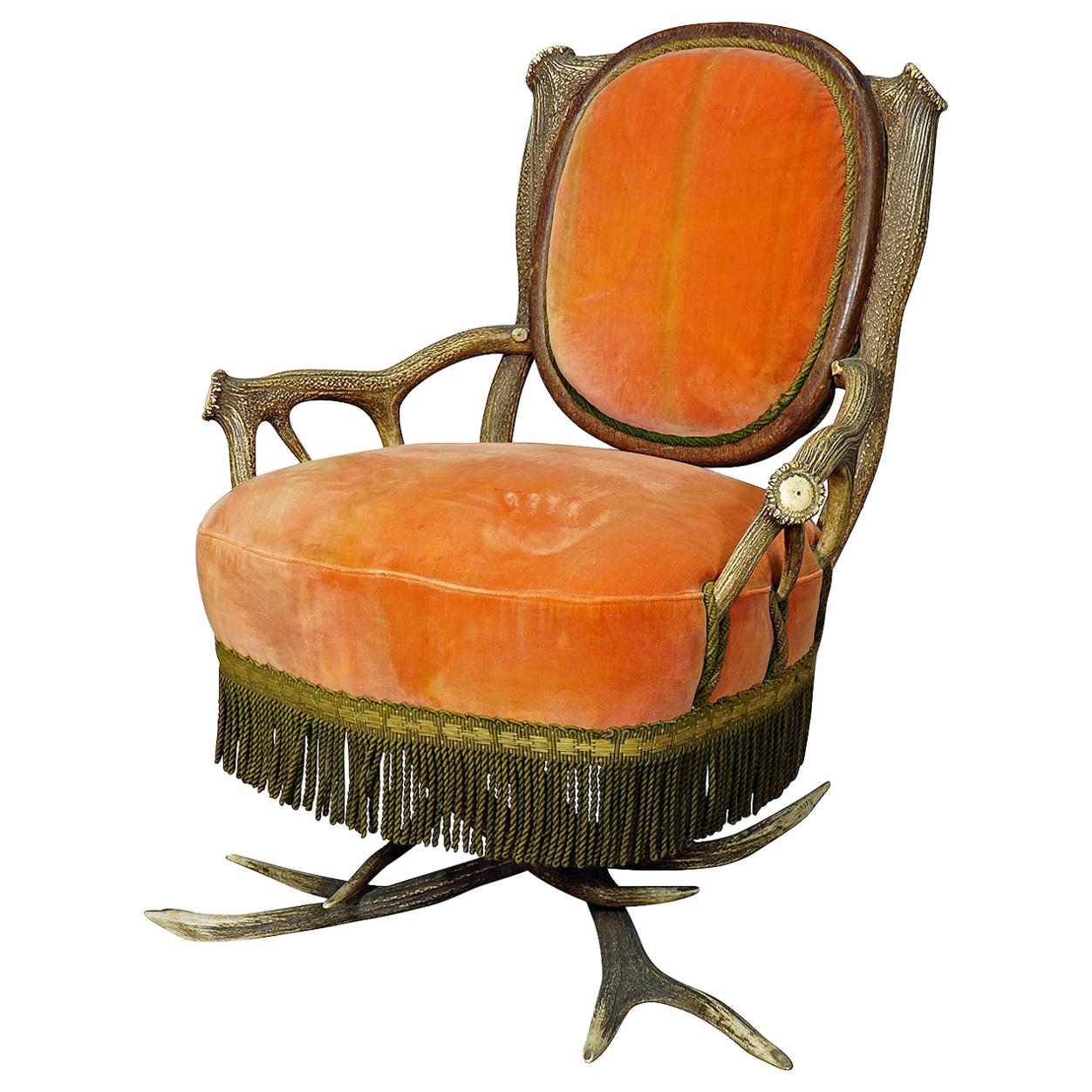 Antler Easy Chair Austria, circa 1880