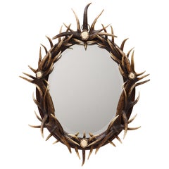 Antler-Mounted Mirror, 20th Century