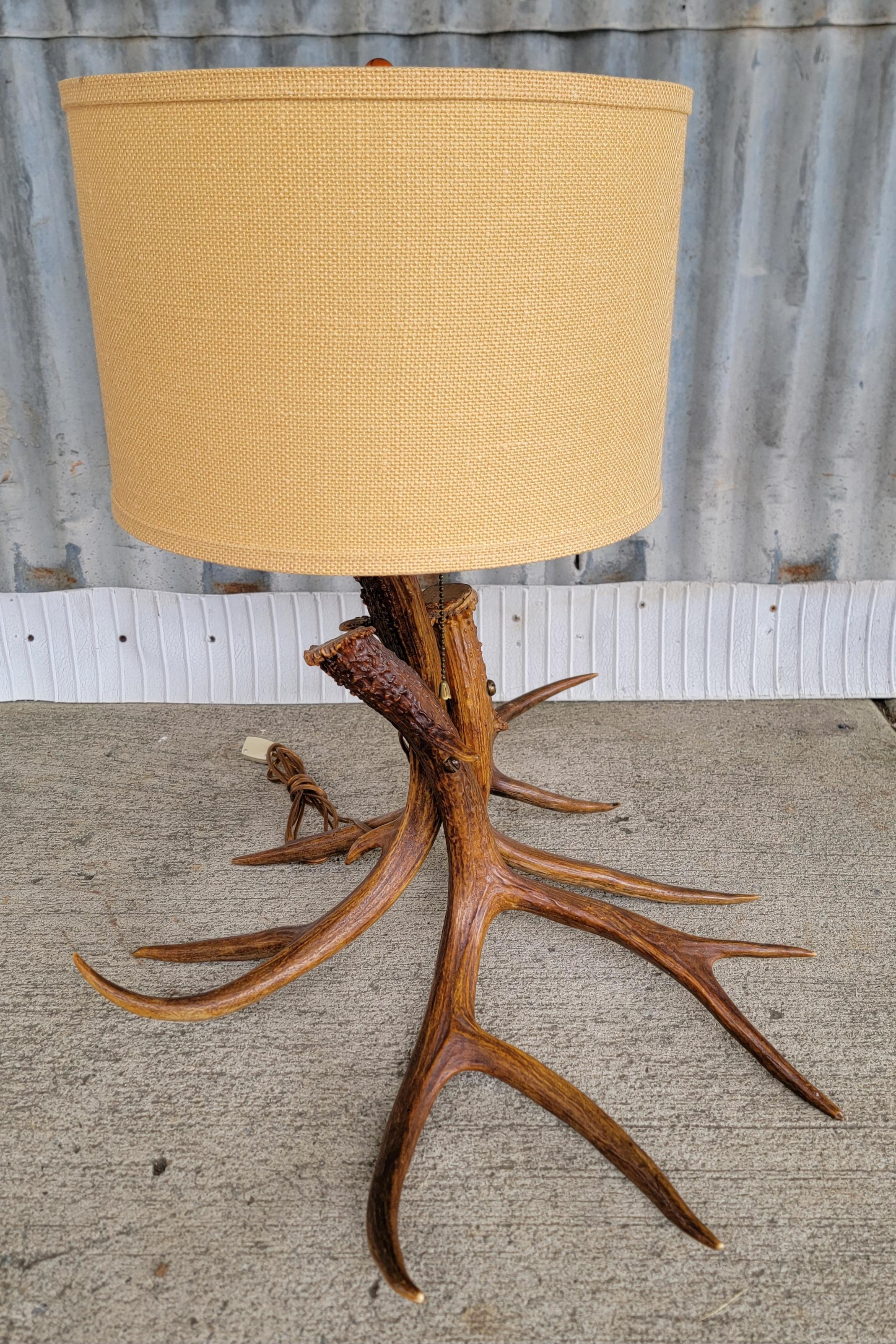 Organic Modern Antler Table Lamp 1950's For Sale