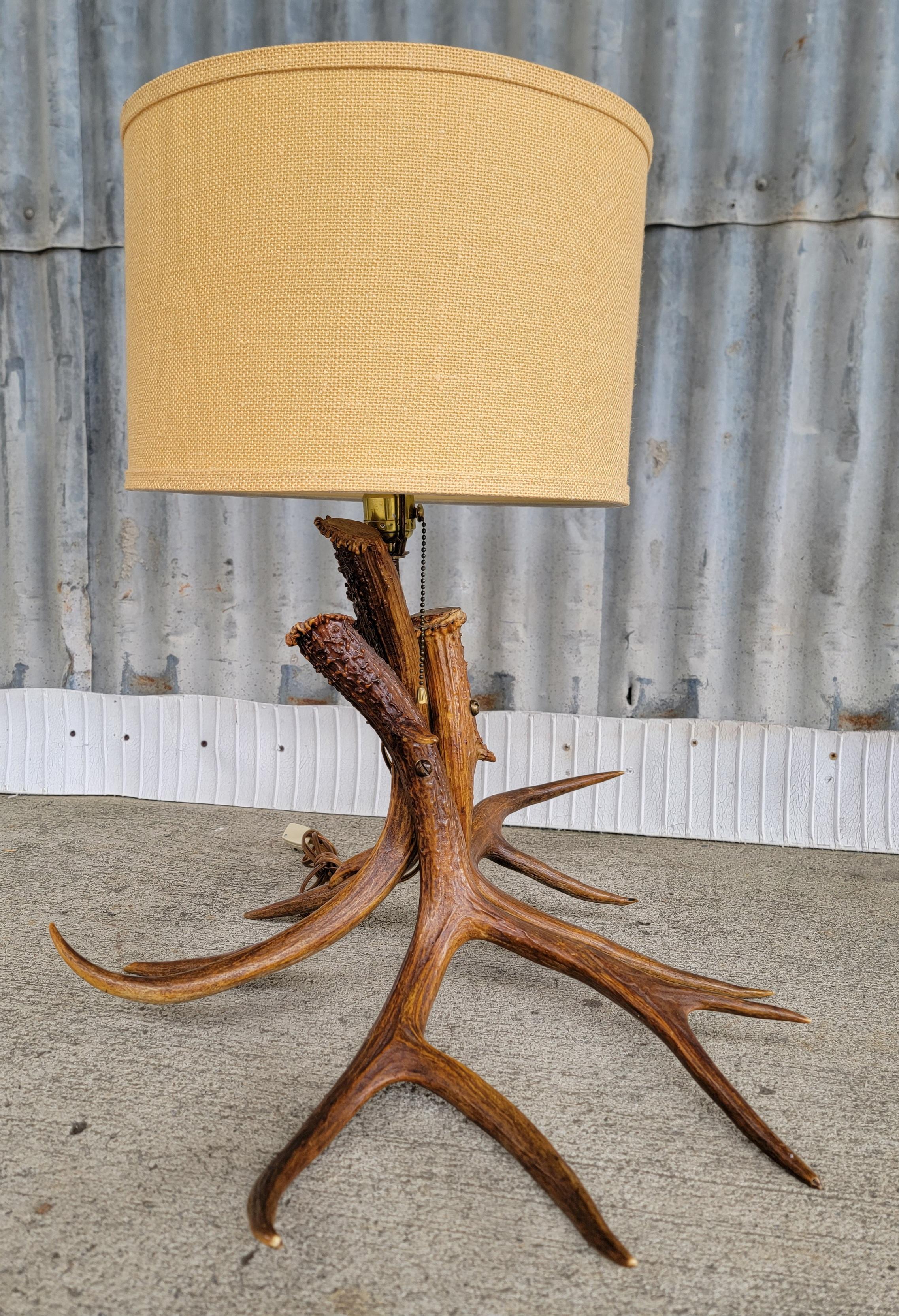 American Antler Table Lamp 1950's For Sale