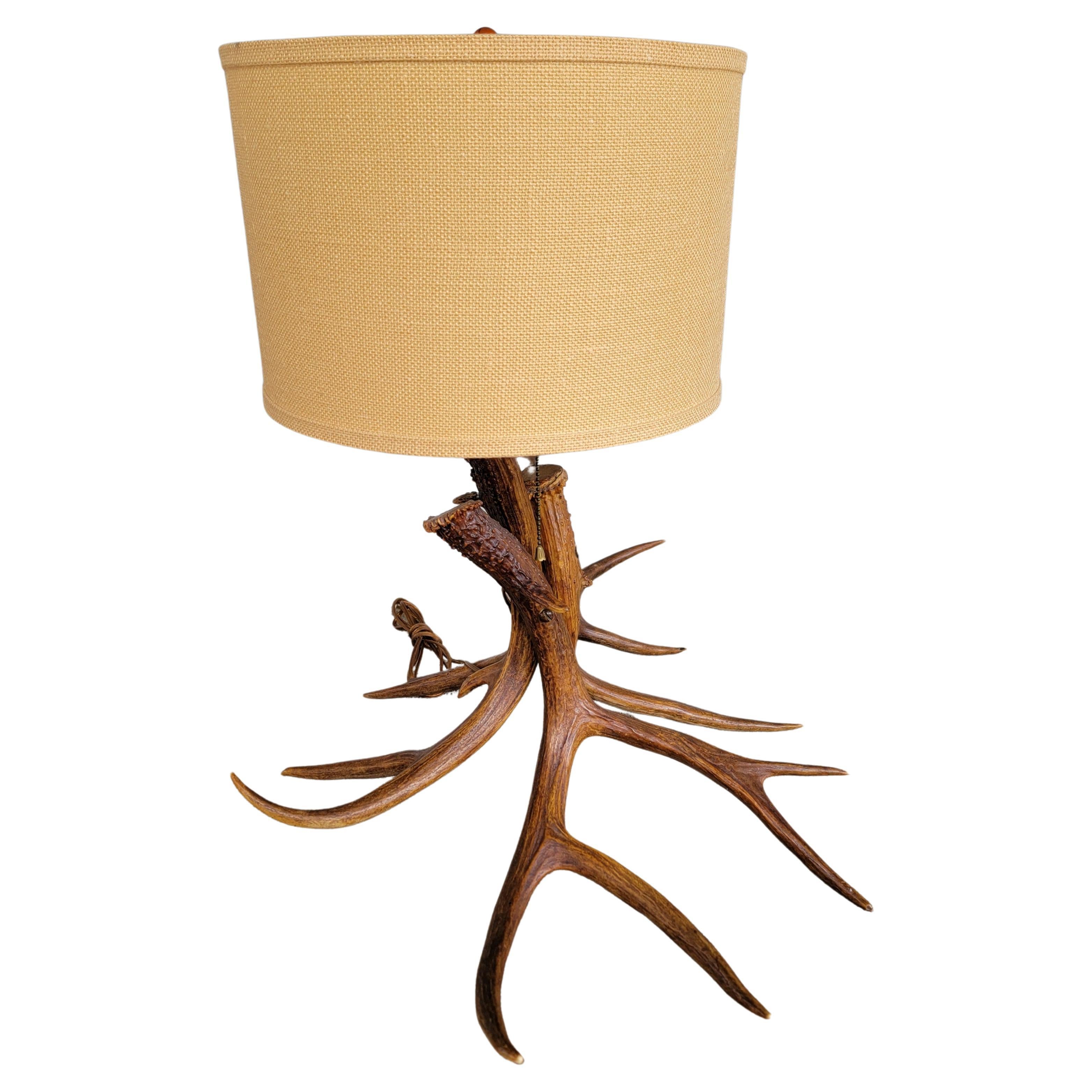 Antler Table Lamp 1950's For Sale