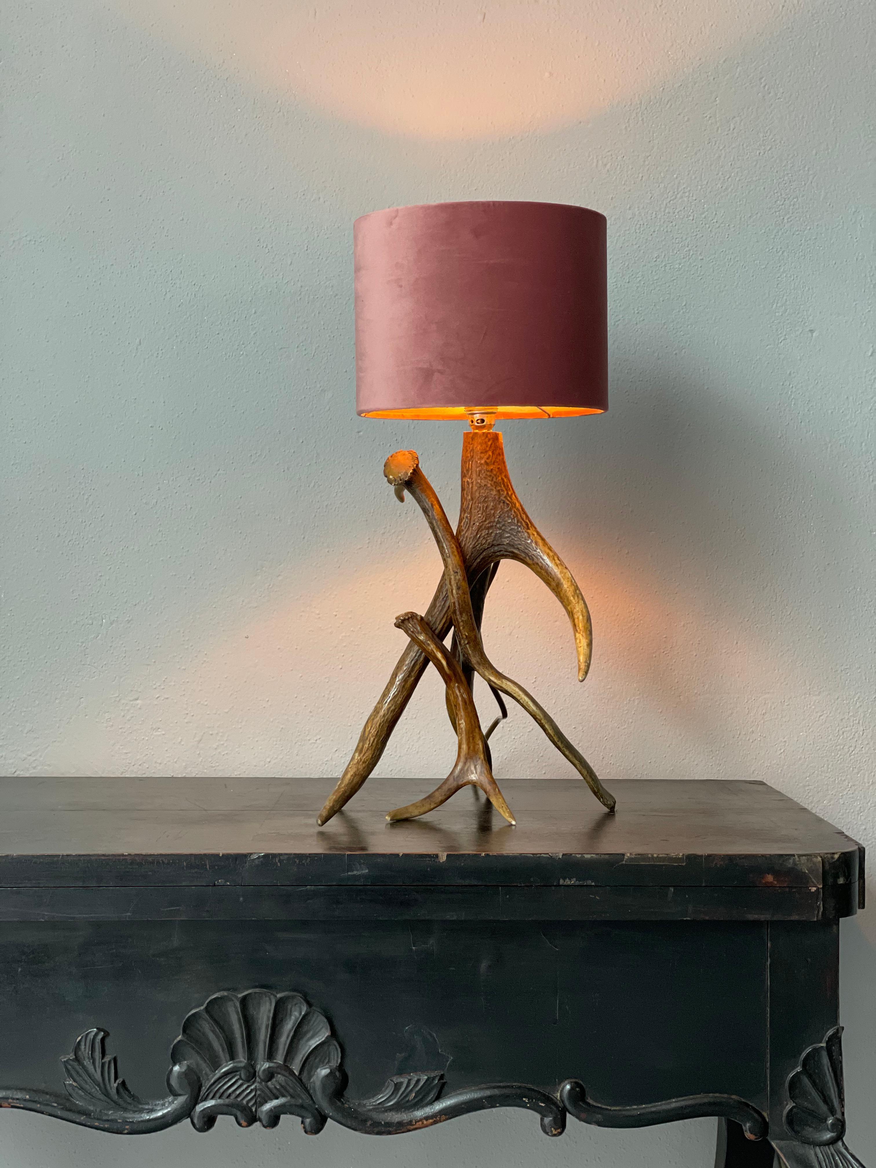 Antler Table Lamp In Excellent Condition For Sale In Munich, DE