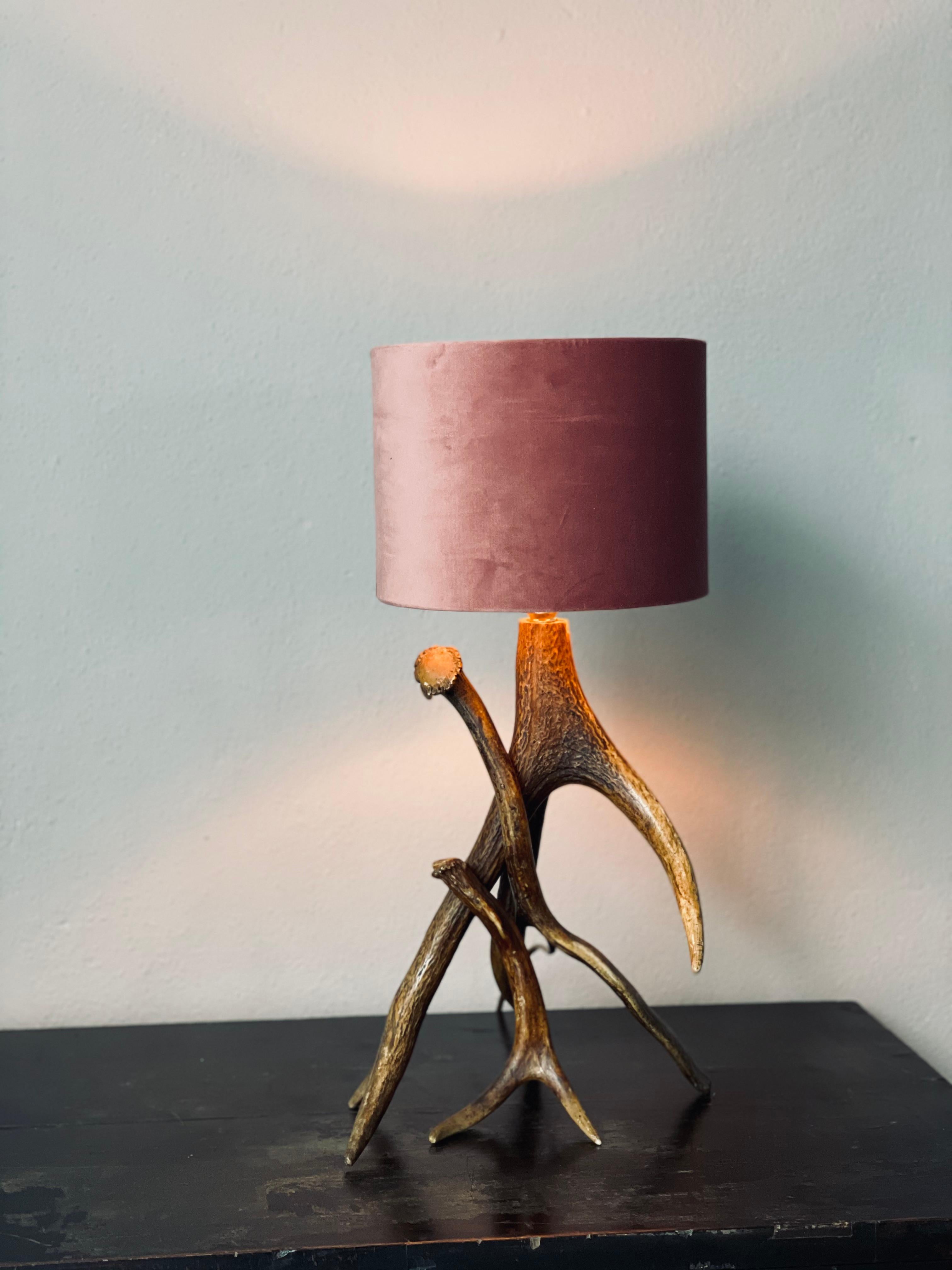 20th Century Antler Table Lamp For Sale