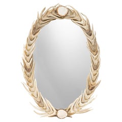 Antler Tine and Burl Mirror