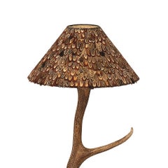 Lampe de table deux bois de cerf-volant