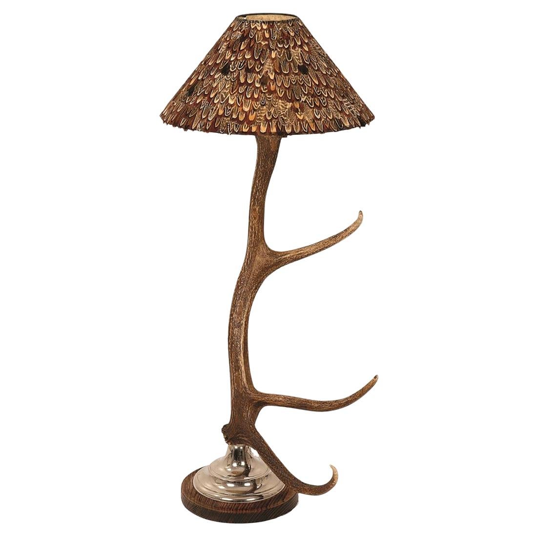Lampe de table deux bois de cerf-volant