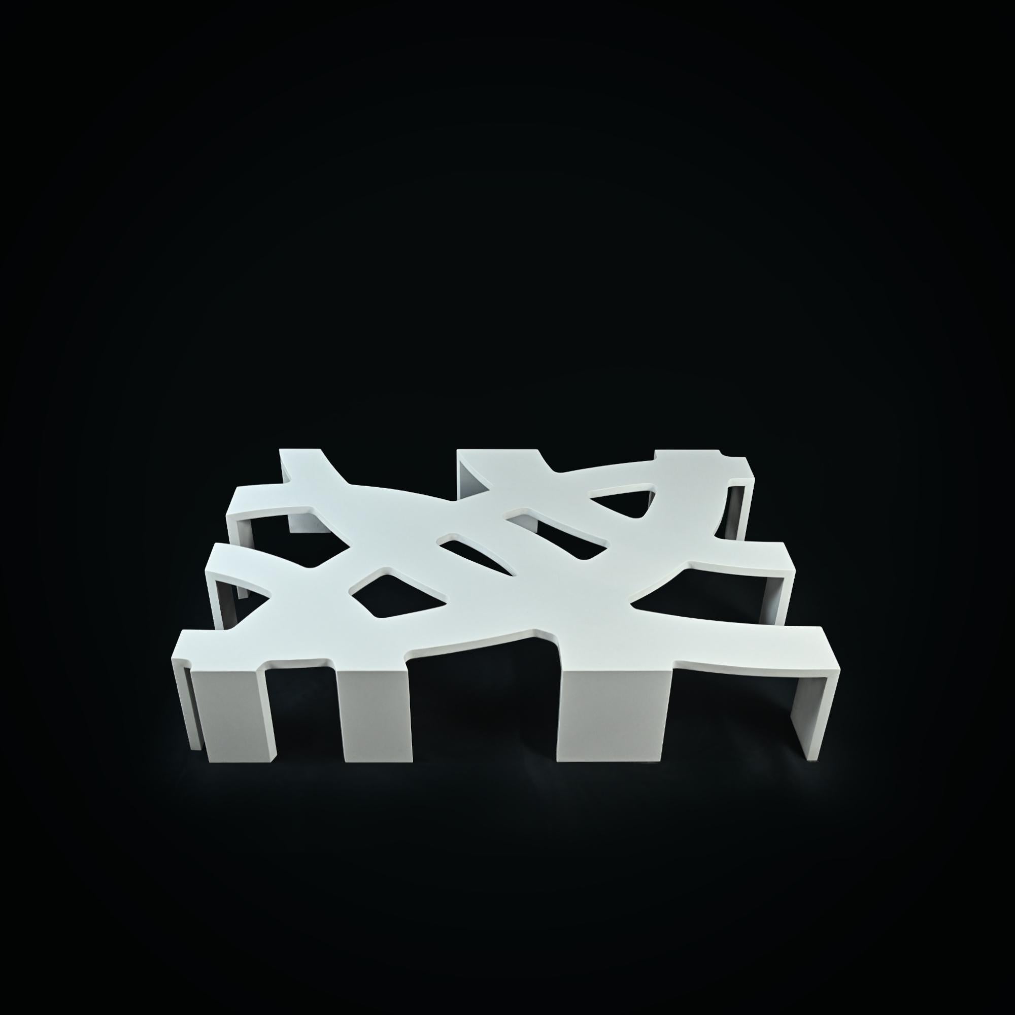 Moderne Table basse en bois de cervid et quartz blanc par DFdesignlab, fabrique  la main en Italie en vente