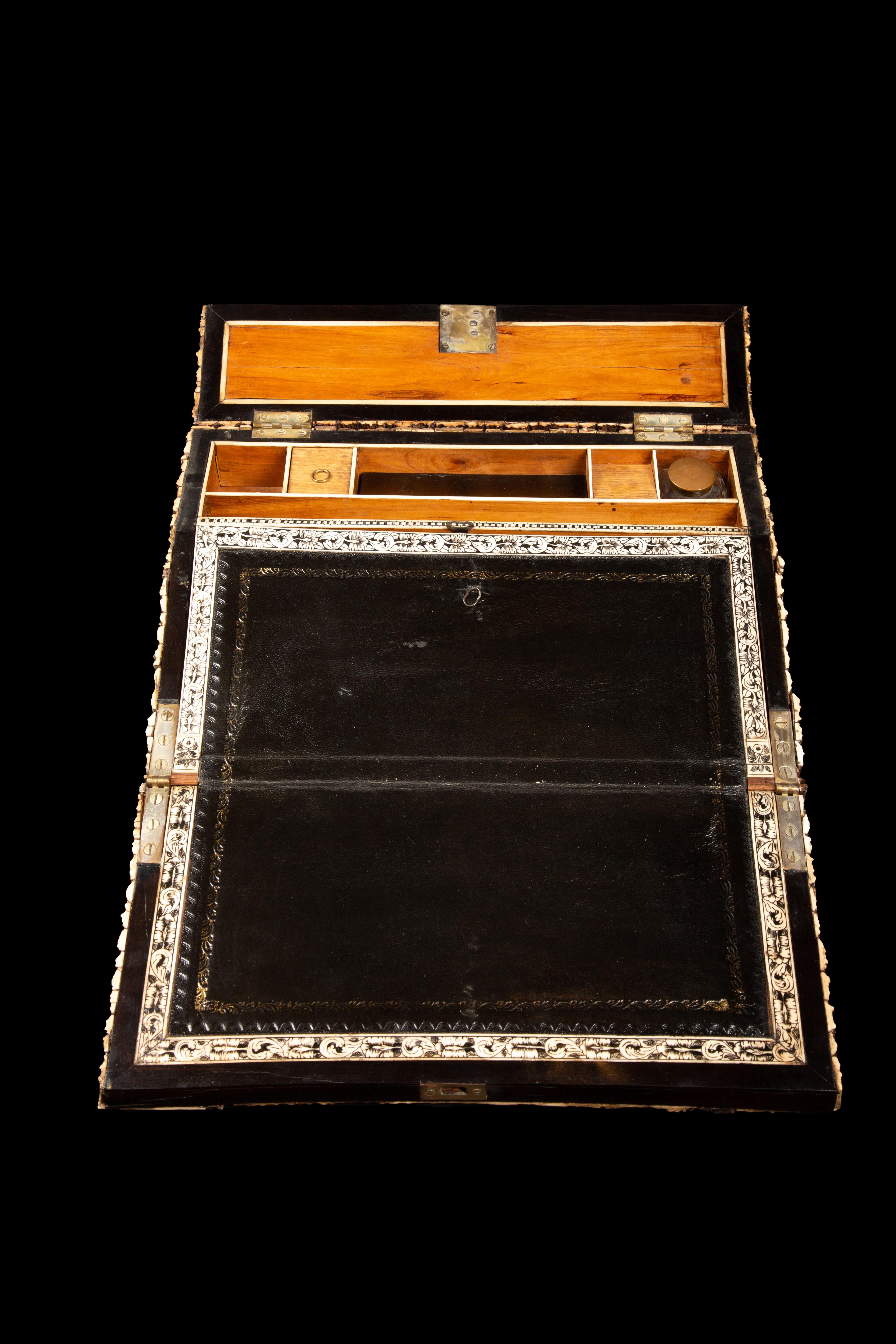 Anglo-Indian Antler Writing Desk from, 1875