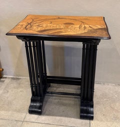 Antoine BASTEL Art Nouveau Nesting Tables, Emile Galle