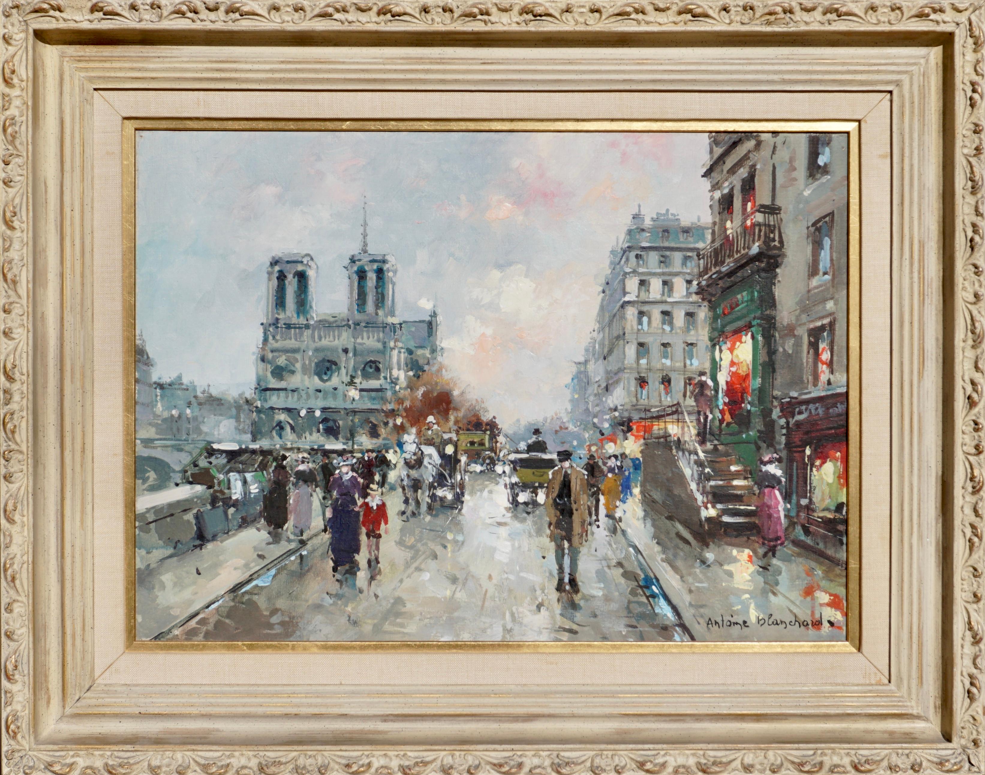 Antoine Blanchard (French, 1910-1988)
Notre Dame, Quai St. Michel
Oil on canvas board
Work: 13 x 18 inches (33.0 x 45.7 cm)
Framed Dimensions 19.25 X 24.25 X 2 Inches 

Signed lower right: Antoine Blanchard.

Provenance: Private collection, New