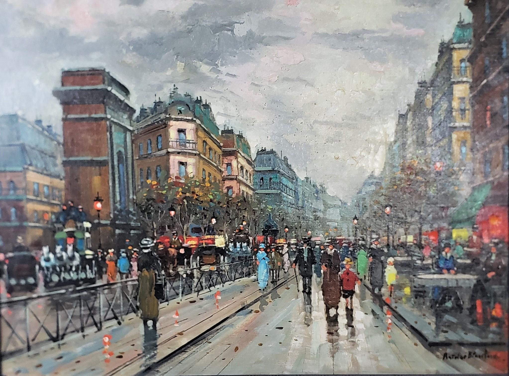 paris street scene painting