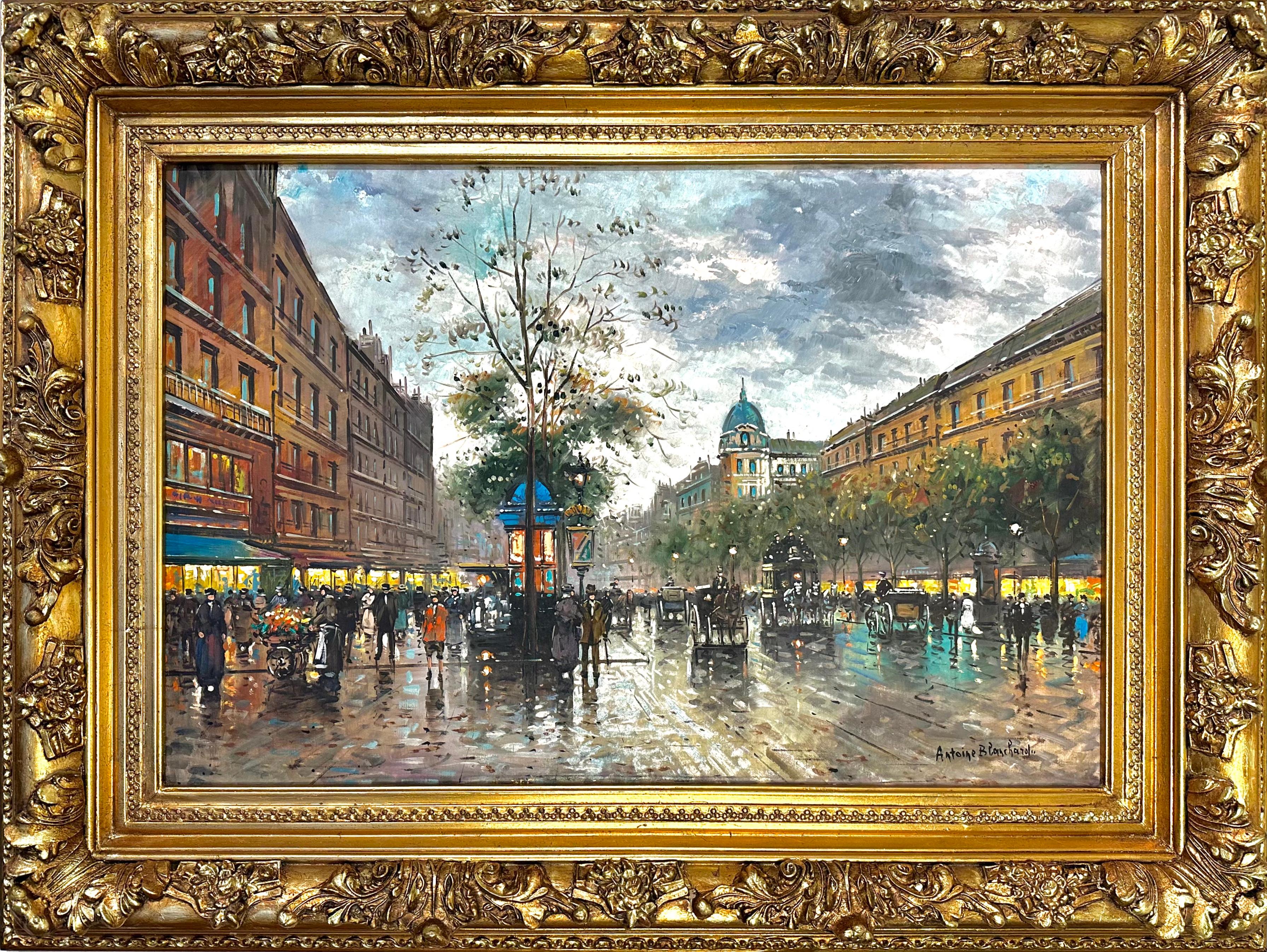 ( 1910-1988) París, Boulevard des Capucines - Painting de Antoine Blanchard