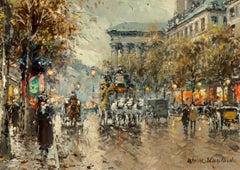 Antoine Blanchard “Boulevard De La Madeleine” 18x21