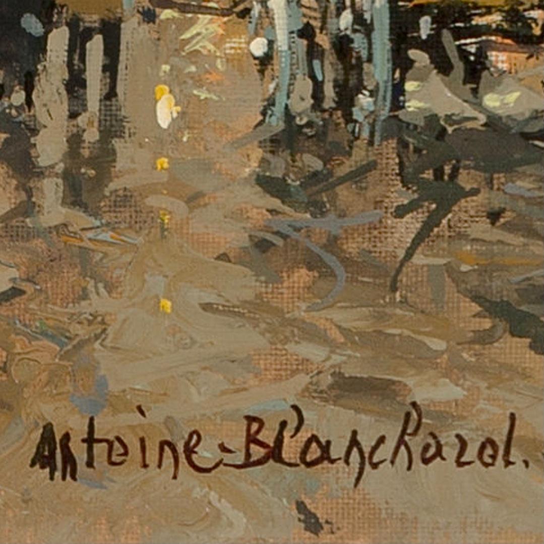 Antoine Blanchard “Boulevard De La Madeleine” 18x21 For Sale 4