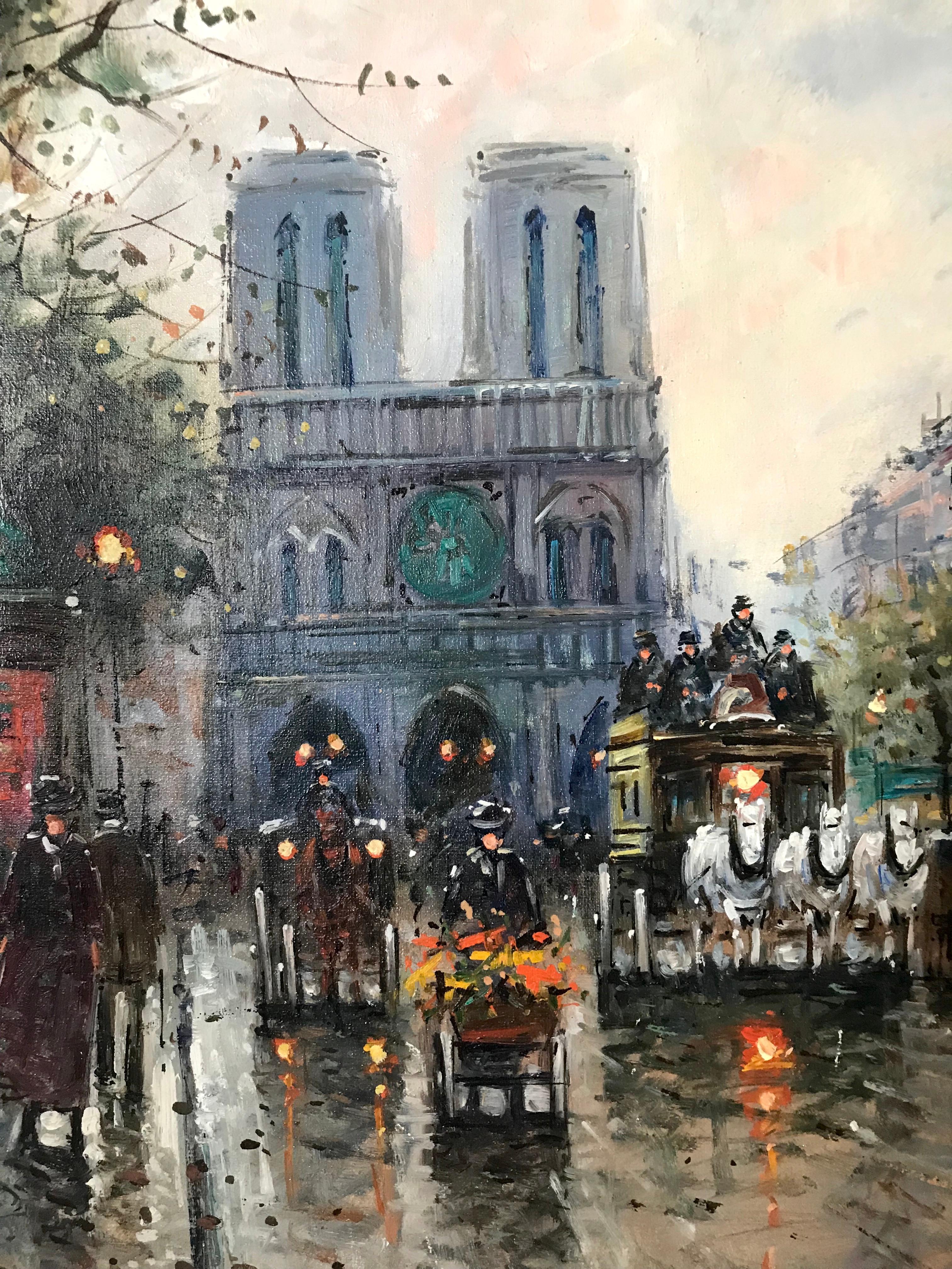 Antoine Blanchard (French 1910 - 1988); Notre-Dame de Paris; oil on canvas; 2