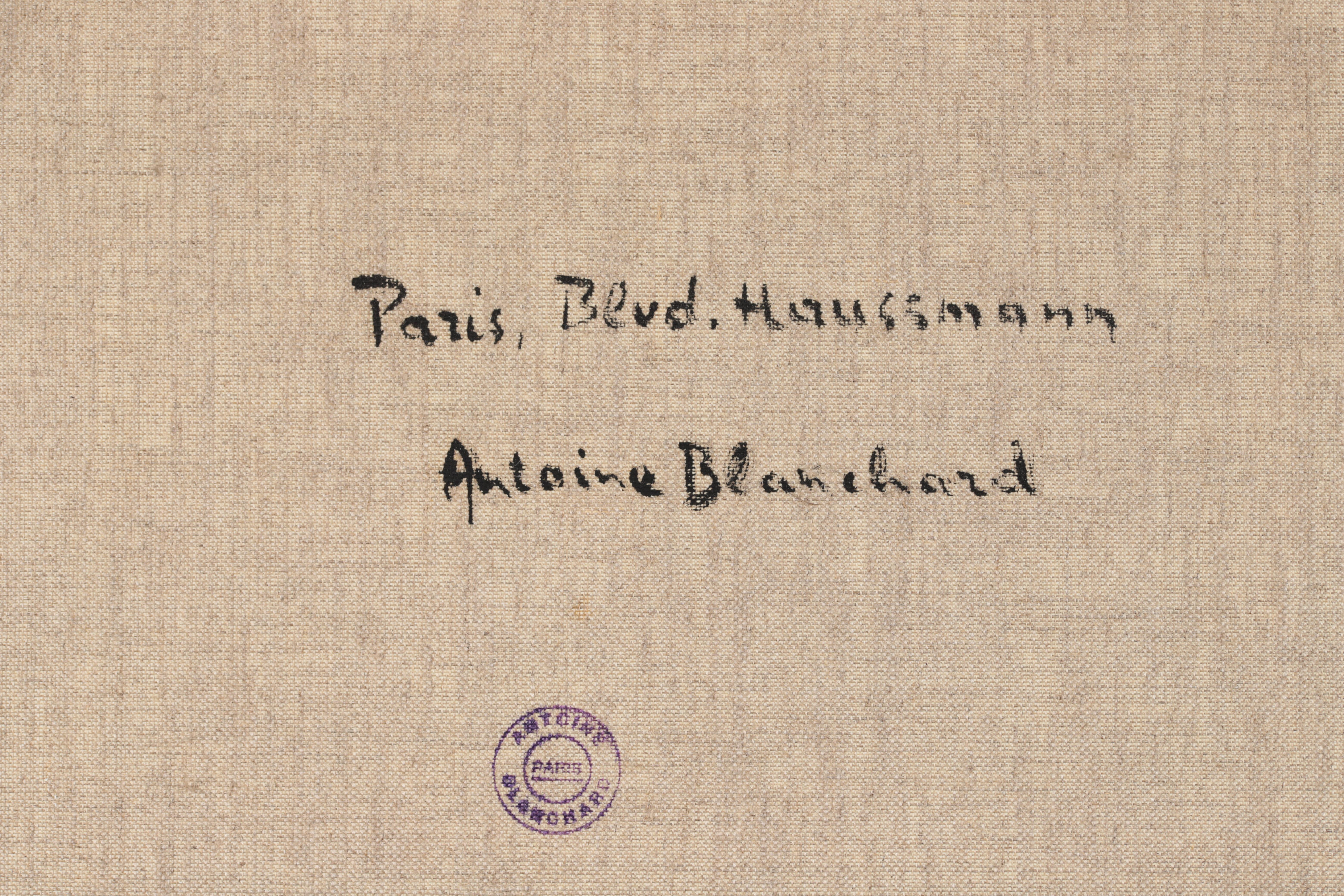 Boulevard Haussmann, peinture post-impressionniste d'Antoine Blanchard en vente 13